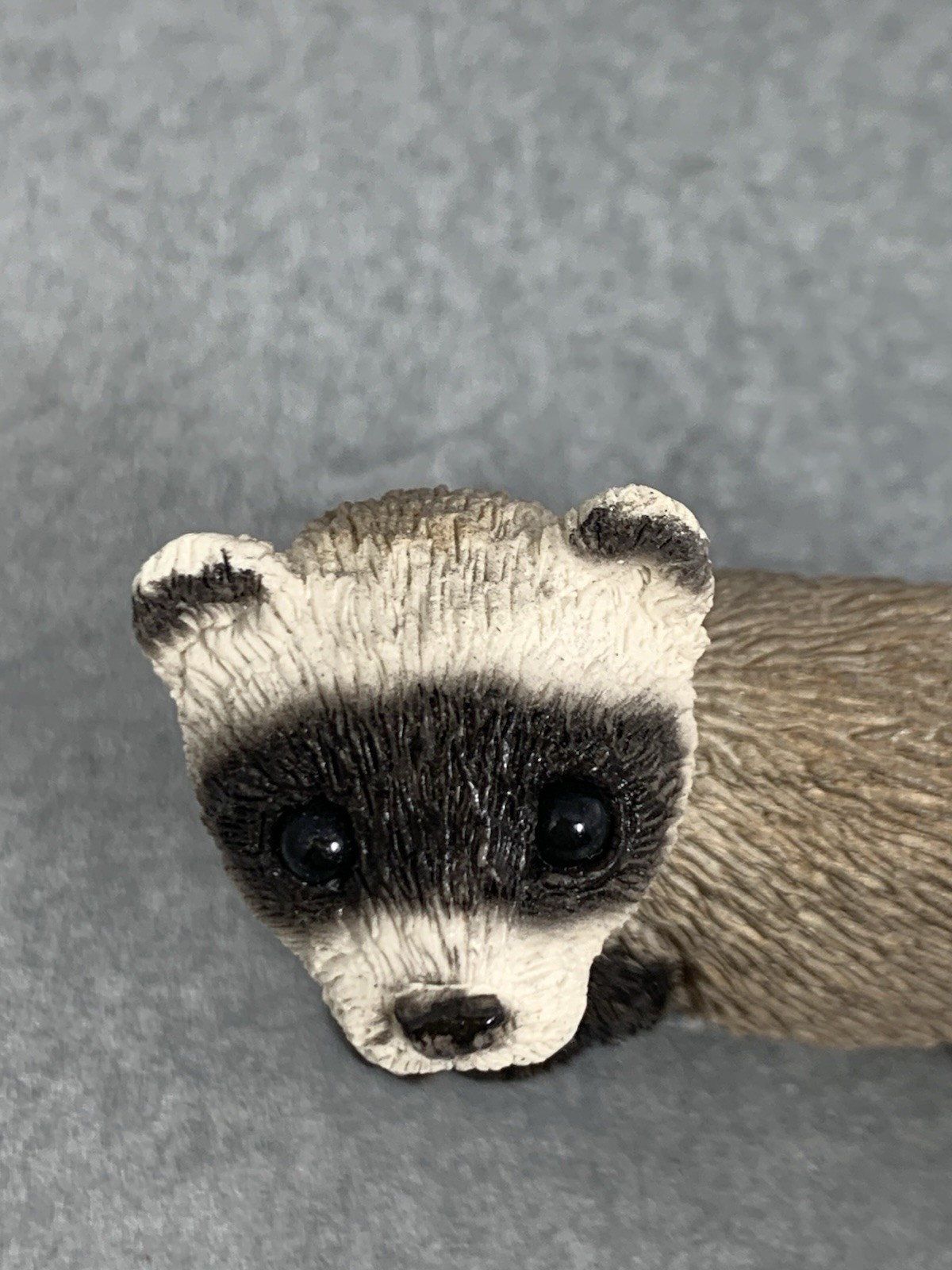 Stone Critter Littles Black Footed Ferret Figurine Vintage USA SCL-065