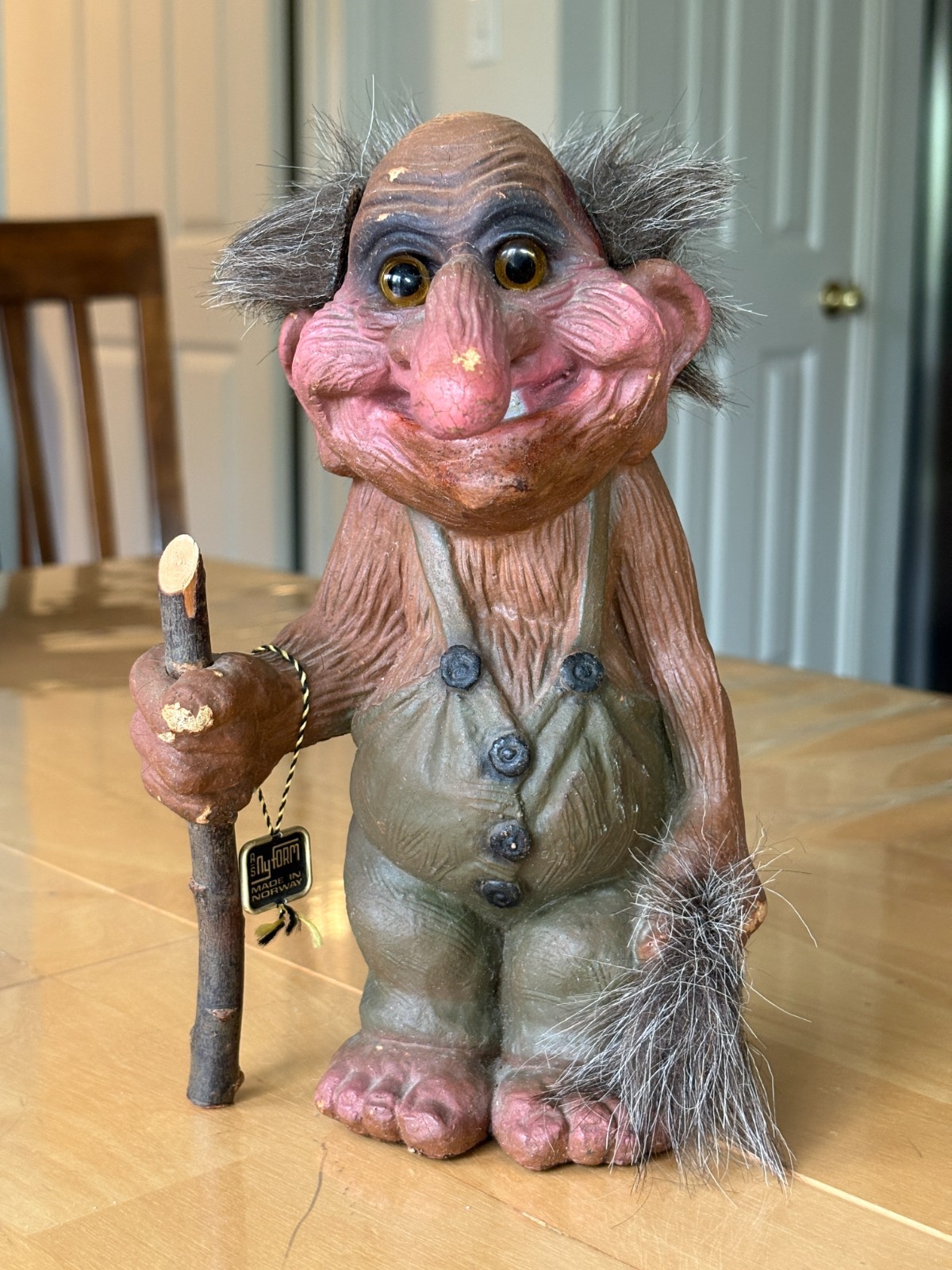 Nyform #111 with tag Norway Troll with Walking Stick 8 5/8 ” tall