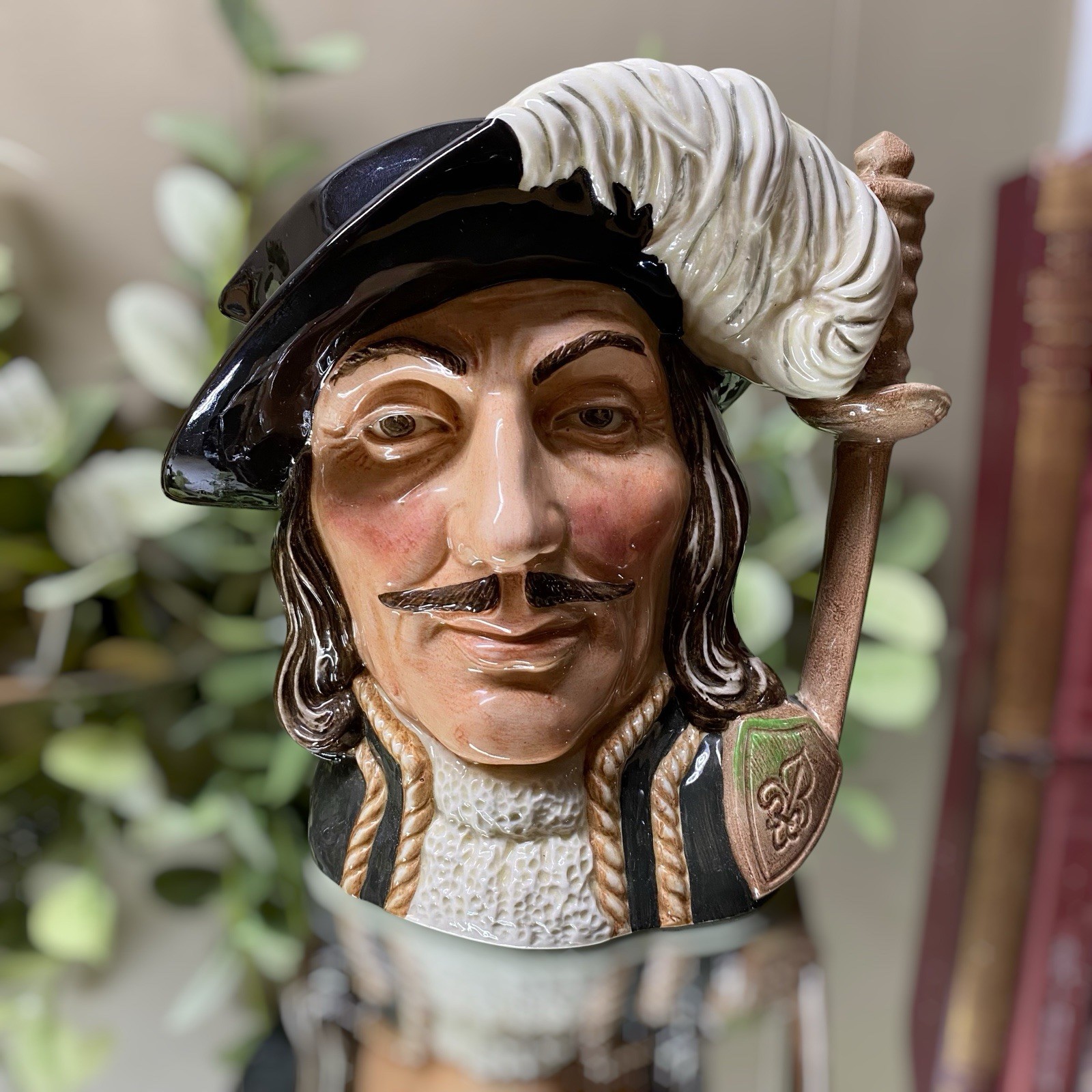 Vintage Royal Doulton Toby Jug Athos D6452 Large 7 1/2” Tall 3 Musketeers 1955
