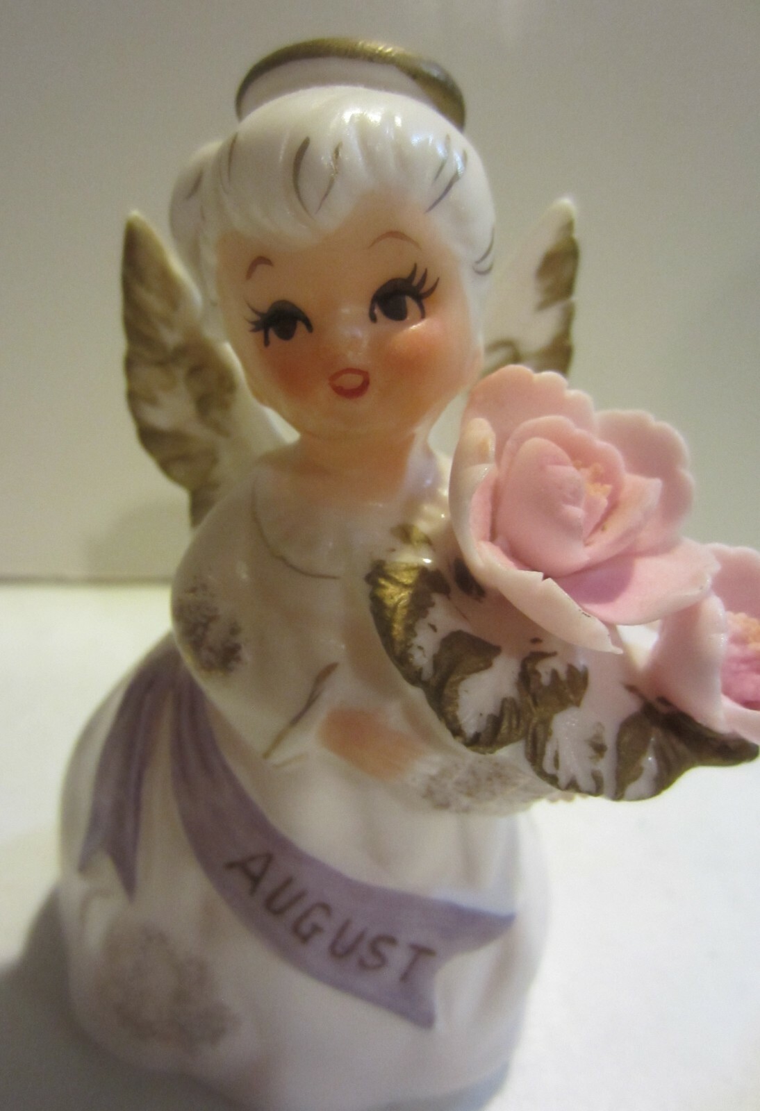 Vintage Lefton August Birthday Angel