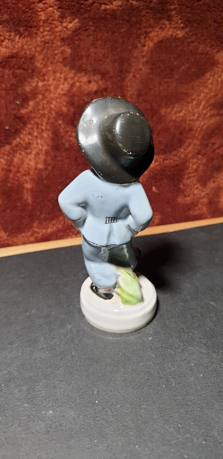 Vintage USSR Latvia RPR Riga Porcelain Figurine Boy Dancing National Costume