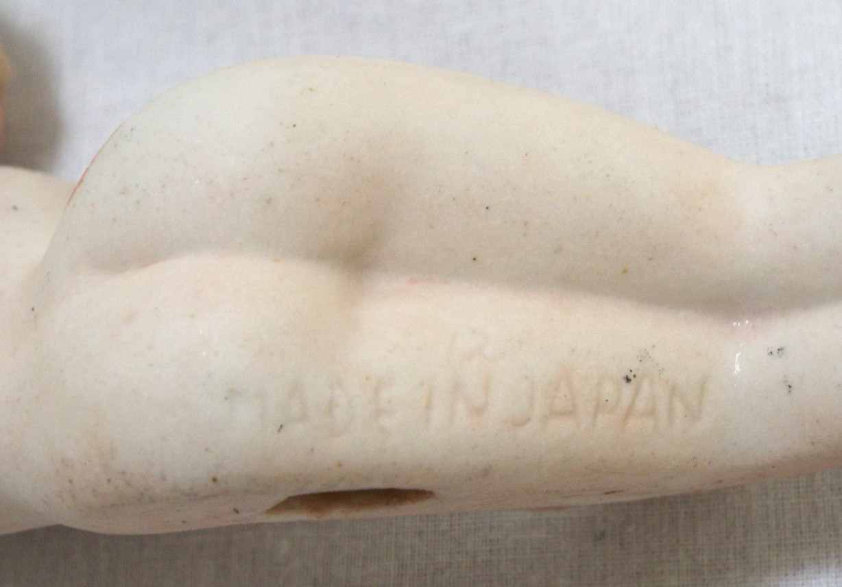 Vintage 1950s Flapper Girl Nude Bathing Beauty Woman Figurine Japan Handpainted