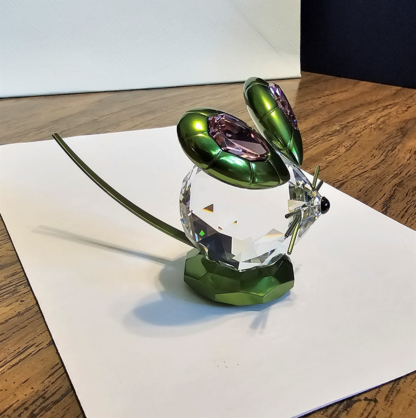 🐭 Swarovski Crystal 2022 Limited Edition, Large Dulcis Green Mouse Figurine NIB