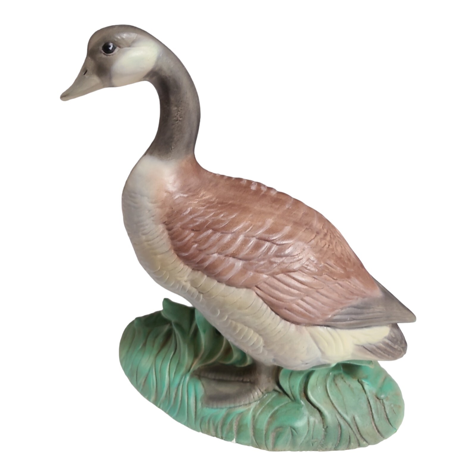 Vtg Hand Painted Chalkware Plaster 8.75″ Canadian Goose Figurine Statue 3+ Lbs