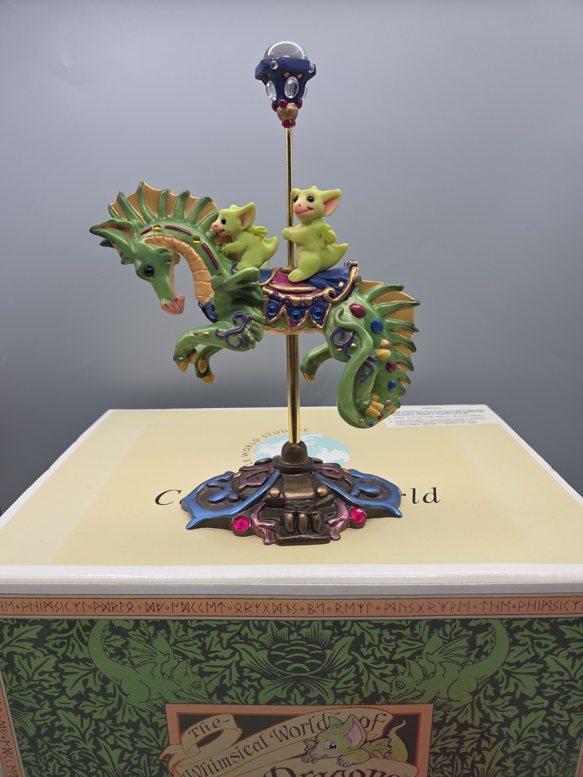 Pocket Dragons Dragon Riders Carousel Figurine Ltd 5000 #0161 Real Musgrave Box