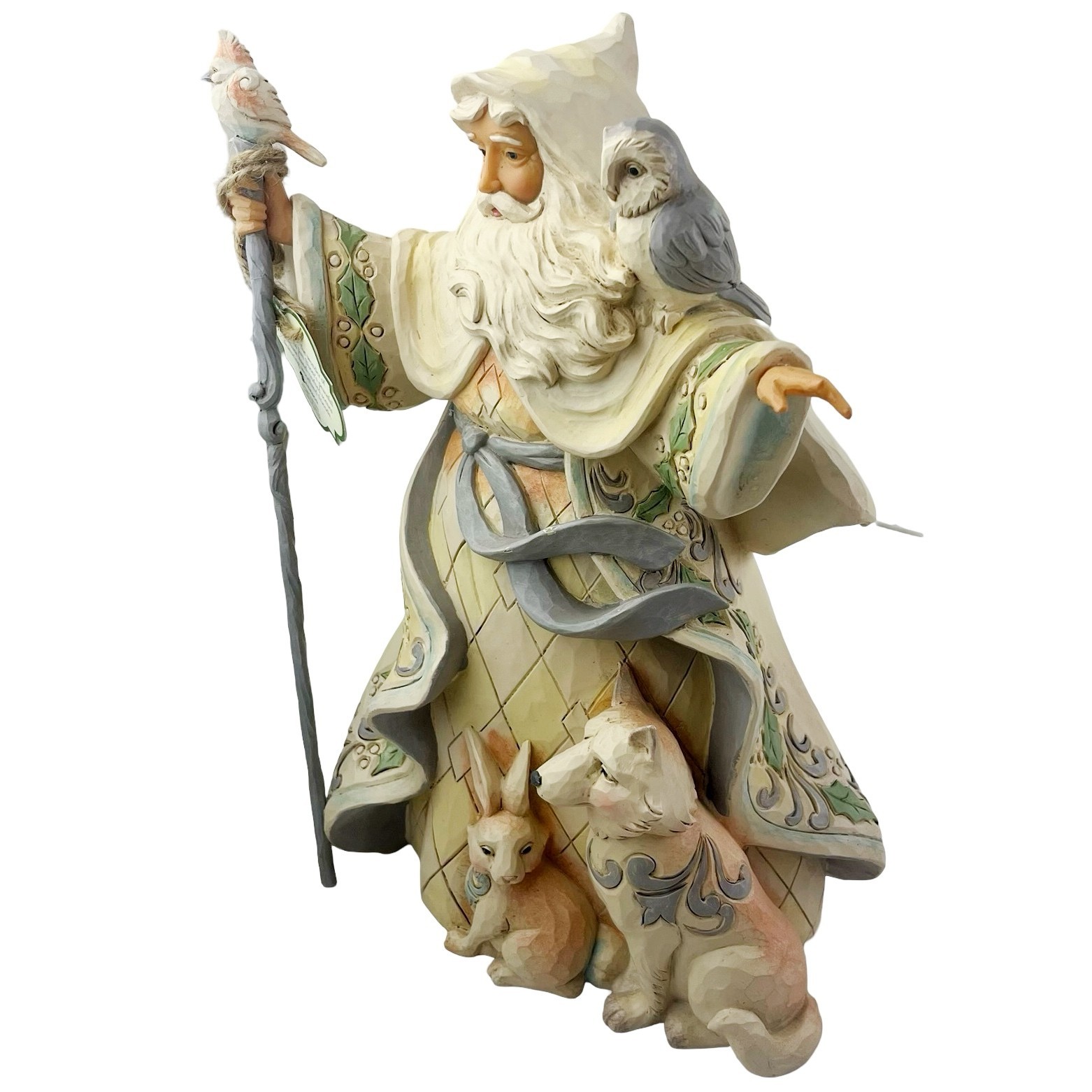 Jim Shore Heartwood Creek White Woodland Santa & Animals One Love For All AS IS