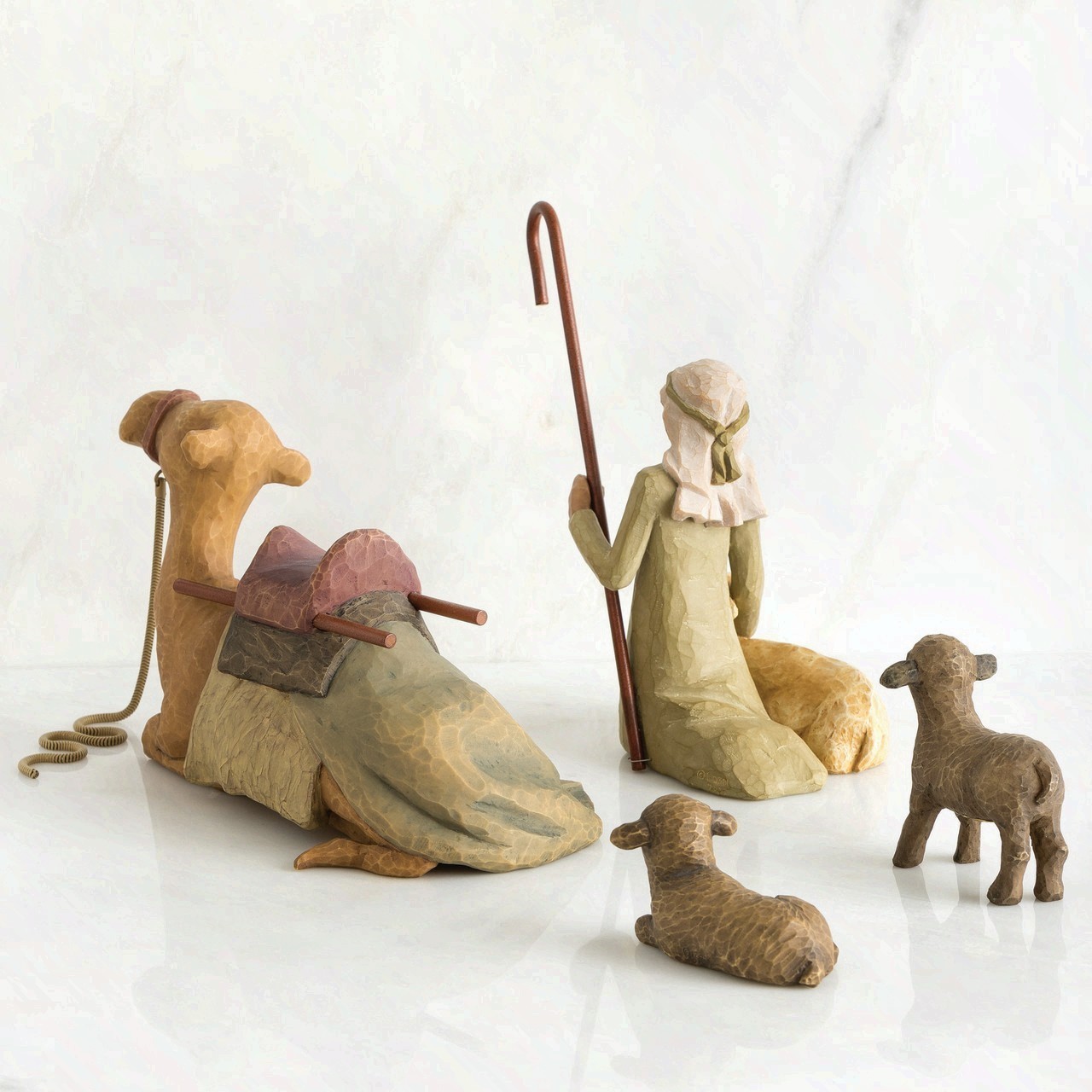 Willow Tree Shepherd & Stable Animals, 4-piece set of figures-Susan Lordi 26105