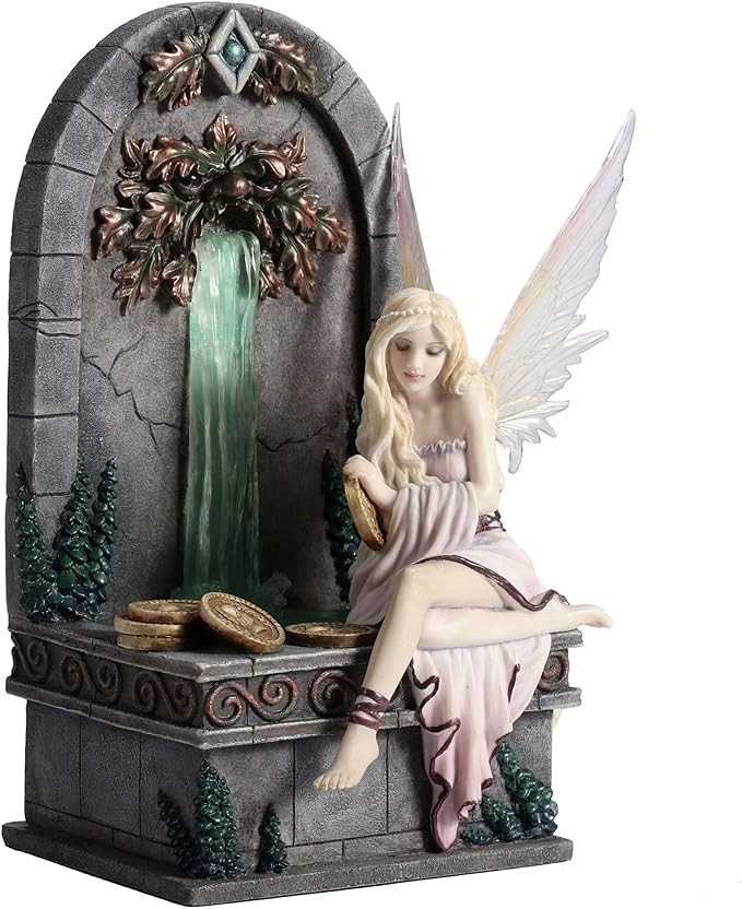 Fairy Wishing Well By Selina Fenech Led Fountain Polystone Sculpture Home Decor