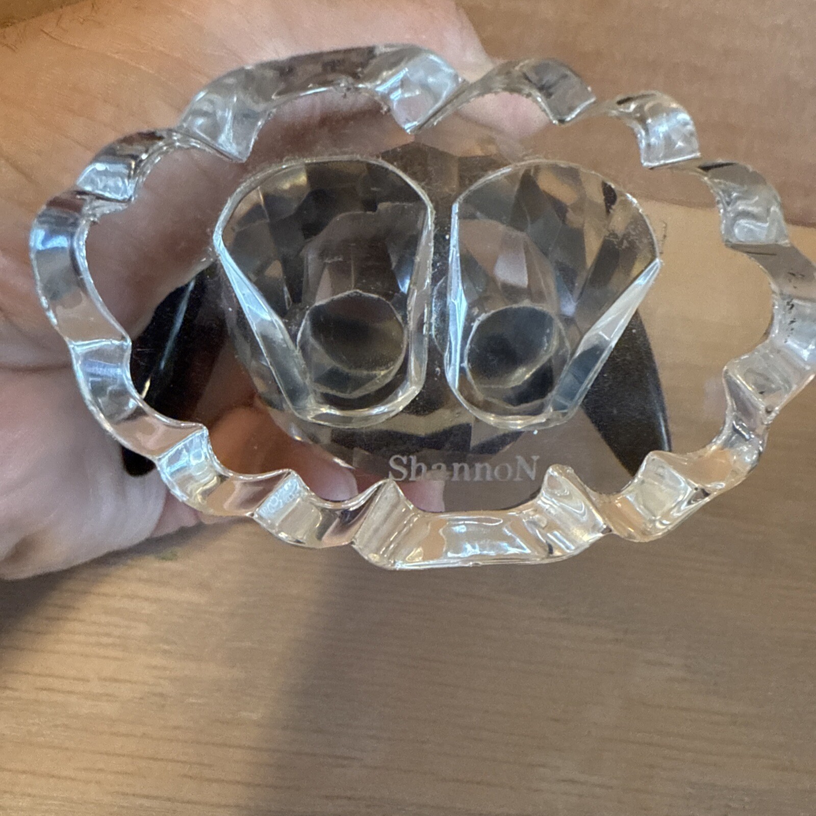 Shannon Crystal Penguin Figurine Black Clear Crystal 6-inches Tall