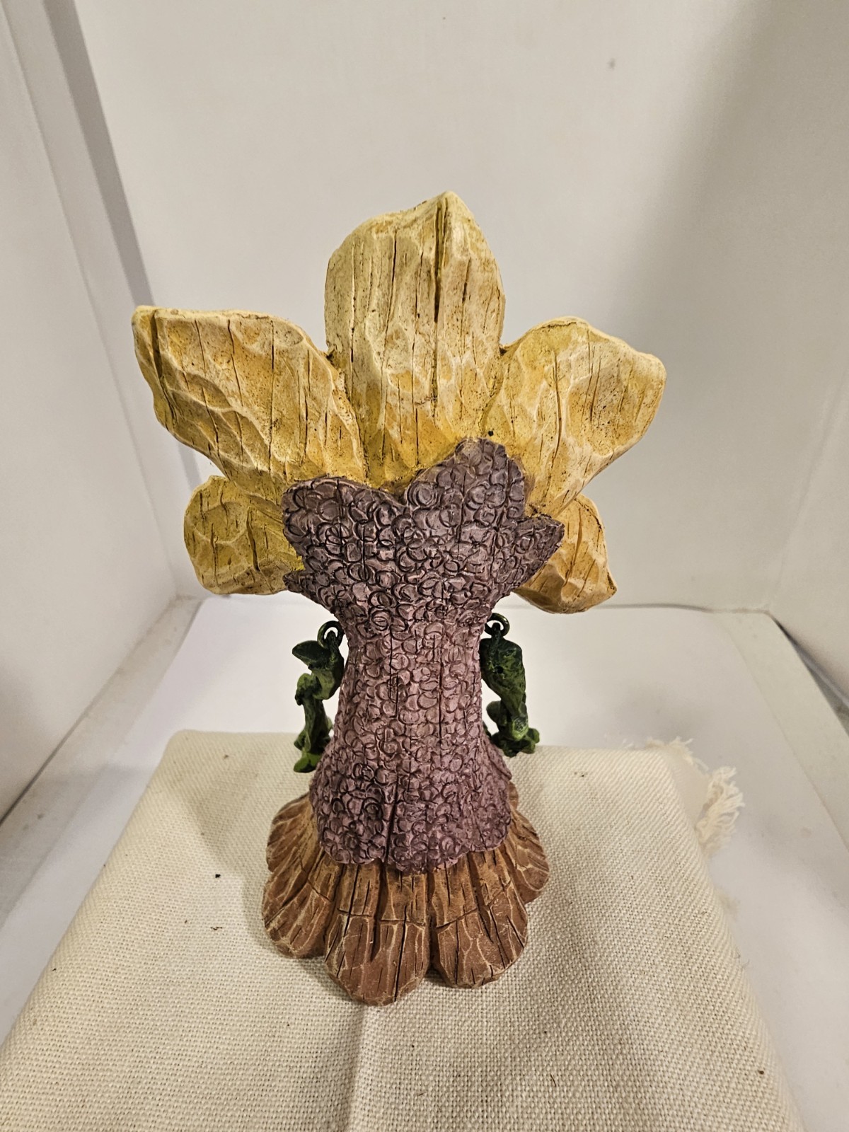 Original Set 2 Anthropomorphic Resin Sunflower & Daffodil Shelf Sitter 8″