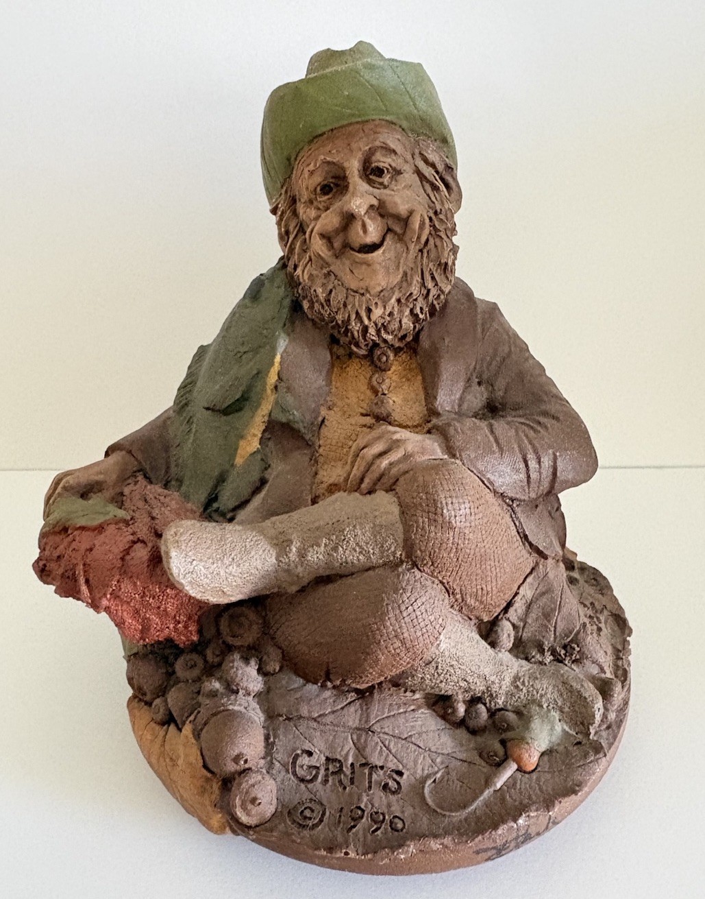 Tom Clark Cairn Studios “Grits” Gnome 1990 Figurine #27 Signed 5 in tall