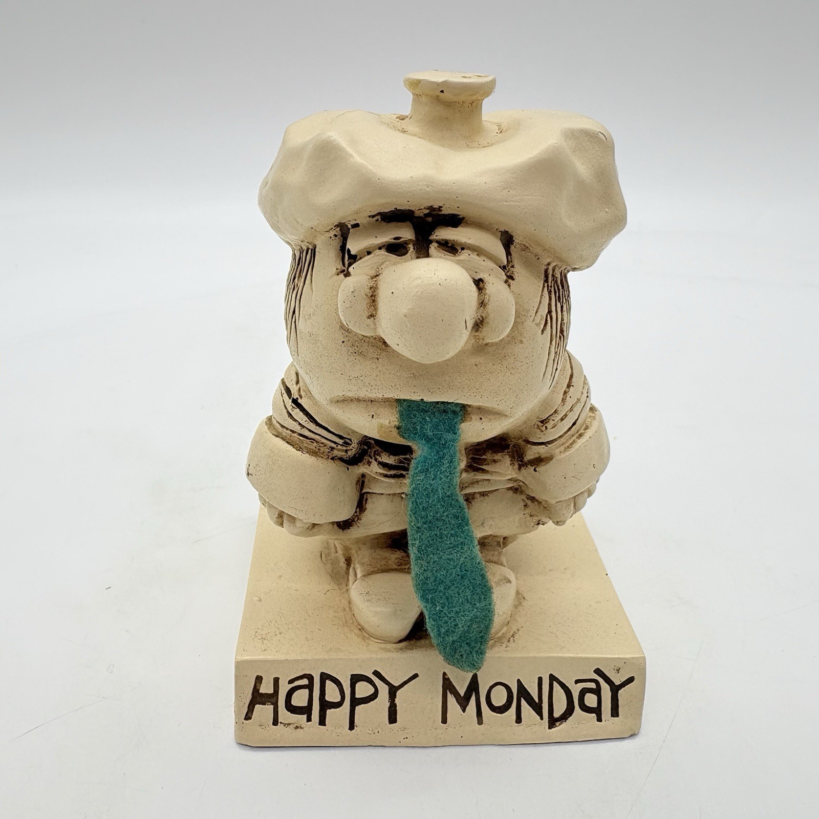 Paula “Happy Monday” Man With Tie 4″ Figure Statue Funny Decorative VTG 1967