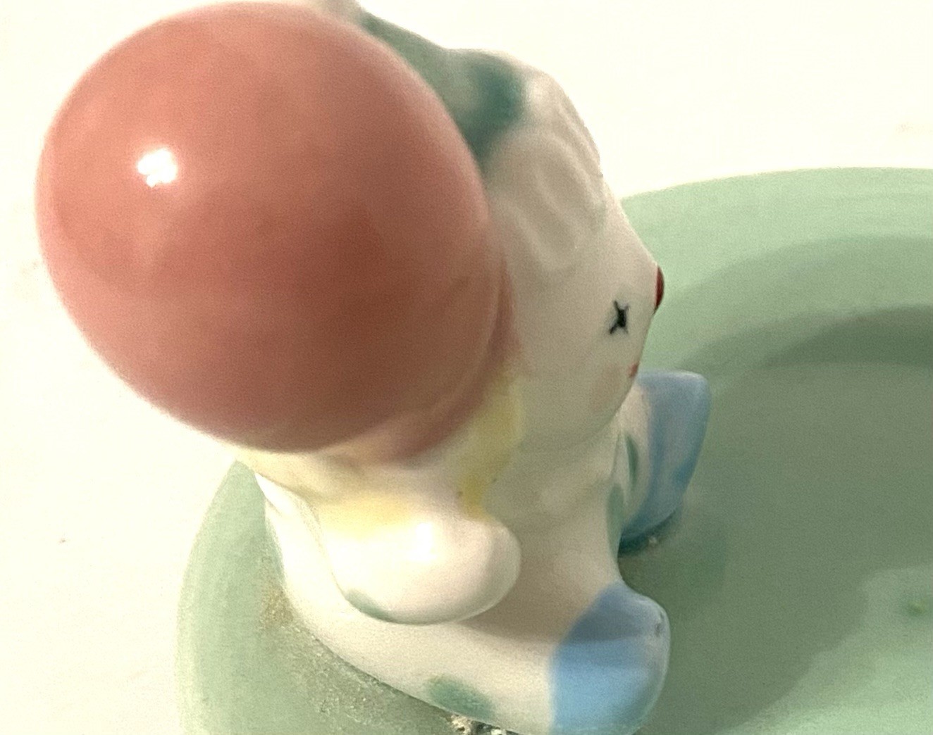 Vintage Ceramic Clown Trinket Dish For My Gum Enesco 1986 Kitschy Retro Chipped
