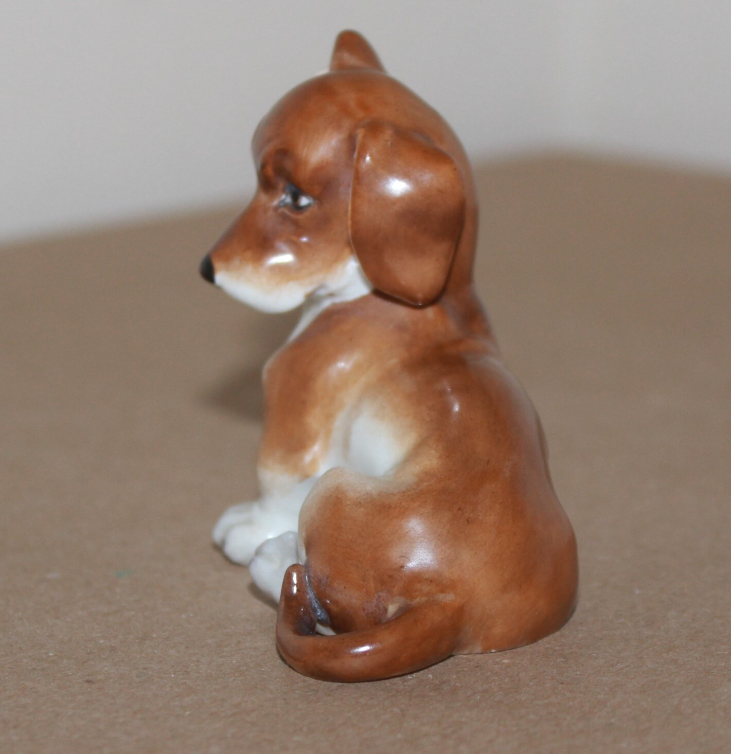 Antique Augarten Wien Porcelain Figurine Dachshund Dog 1671 Hund Dackel Austria