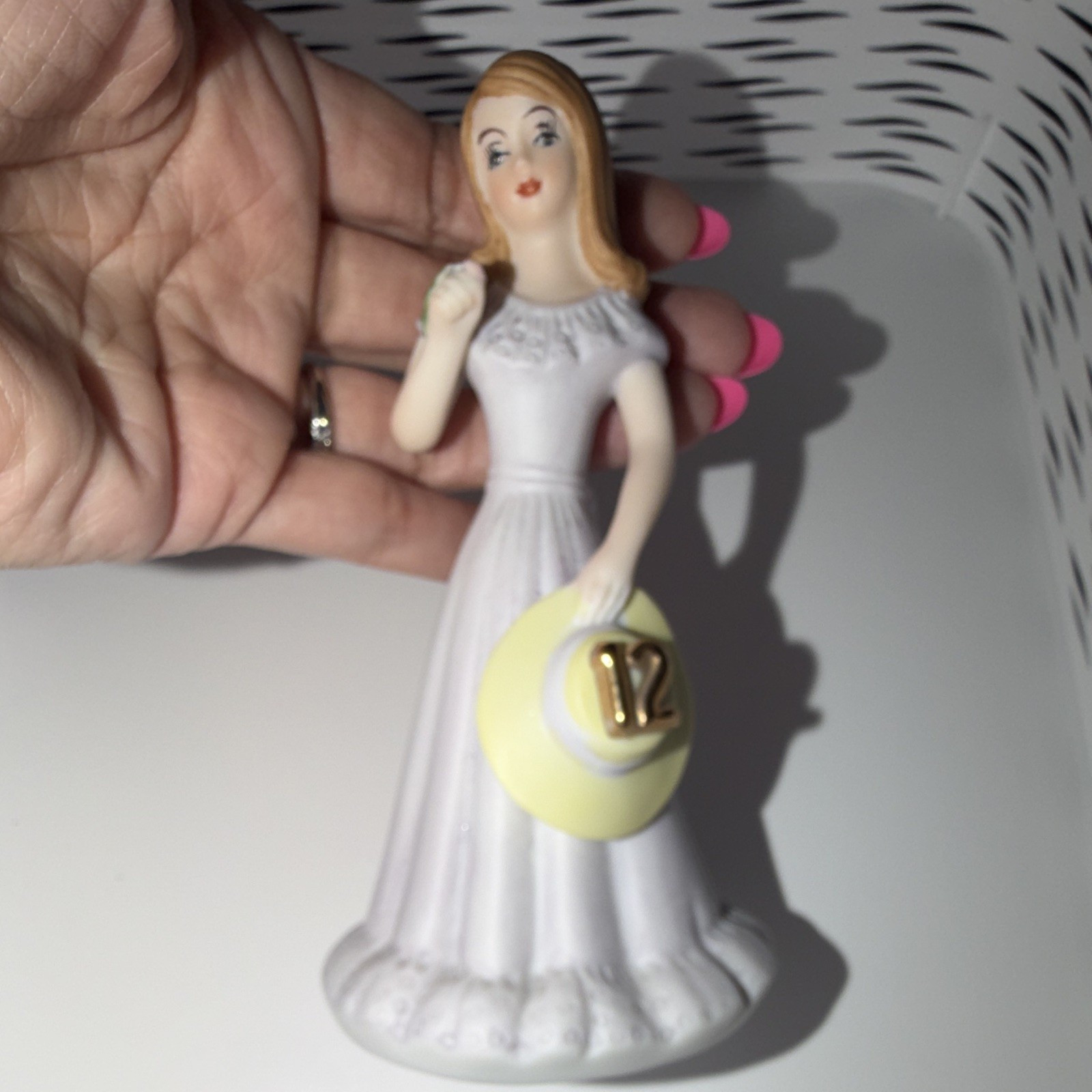 Enesco Growing Up Girls Age 12 Birthday Girl Porcelain Figurine 1982