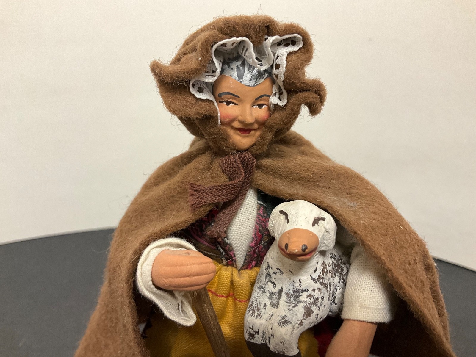 Vintage Santons de Provence Clay Figurine Made in Florence, France 6″ w/sheep