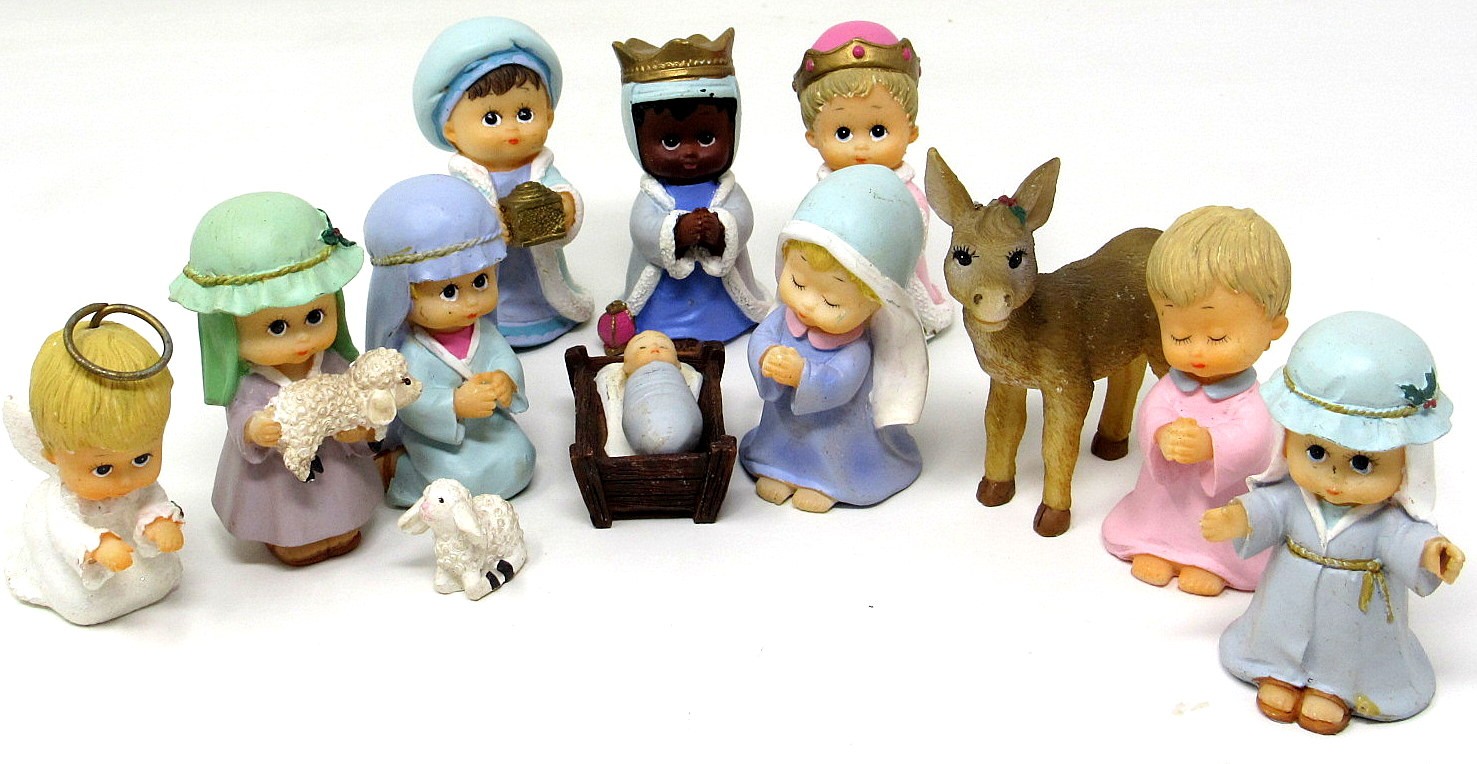 12 Piece Nativity Christmas Morehead Collection Resin Complete Creche Set 2 inch