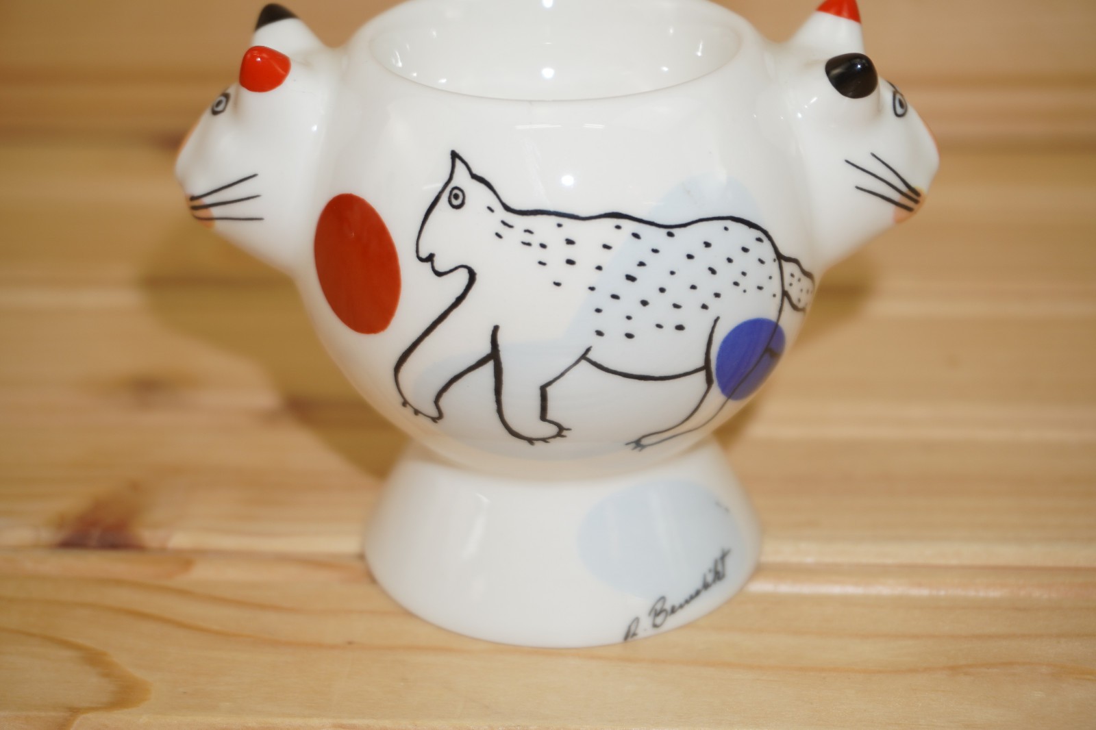 Villeroy & Boch Animal Park Cats Egg Cup, 2 7/8″ (#10) (G45)