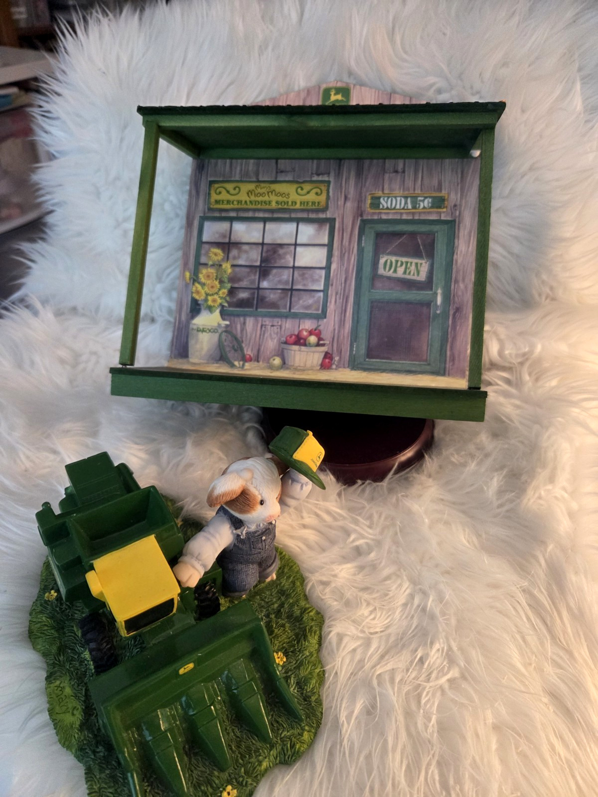 Mary’s Moo Moos John Deer General Store Display + Boy/Combine Enesco Rare HTF