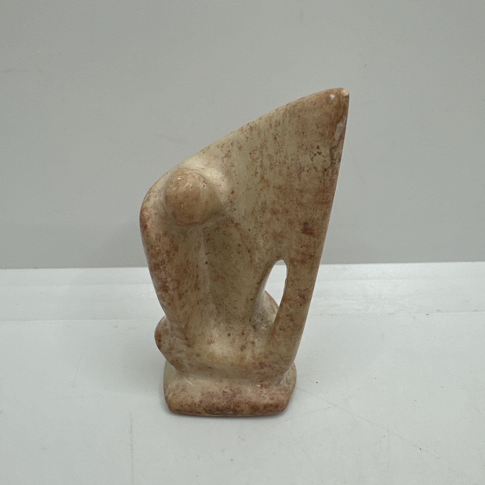 Small Figure Soapstone Sculpture 3.25 Inches Tall.