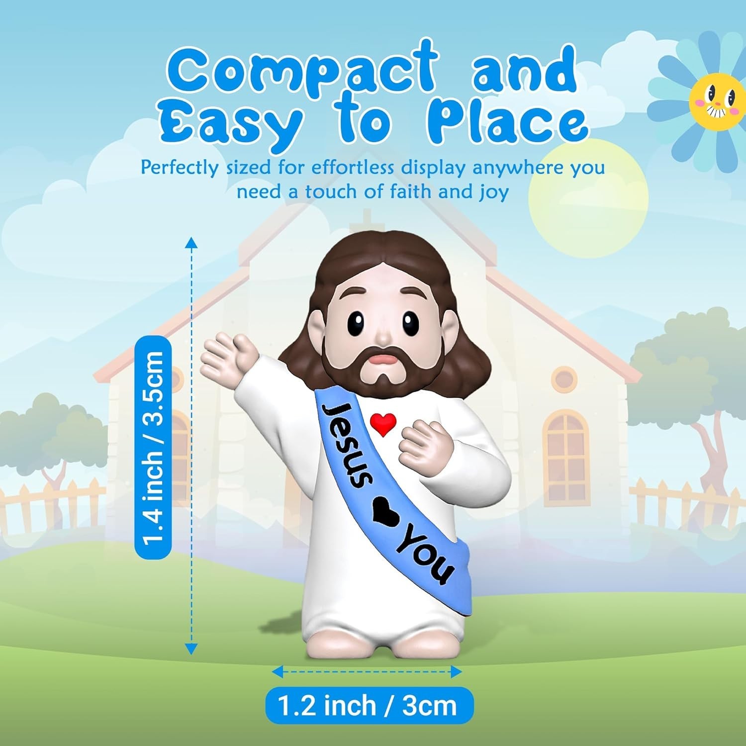 Imerance 25 Pcs Little Jesus Figures，Mini Jesus Figurines Tiny Statues for Ea…