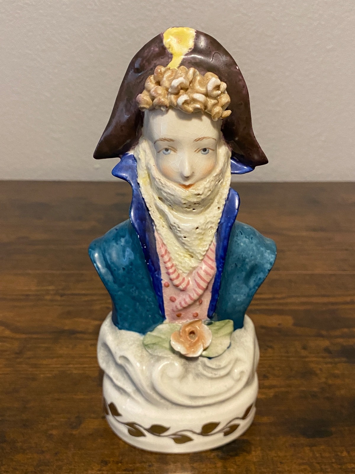 VTG CORDEY Multicolored Male Figure Porcelain Bust Figurine 7.75″H