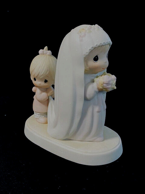 PRECIOUS MOMENTS E-2832 GOD BLESS THE BRIDE 1982 J&D figurine w/orig. box-VGC