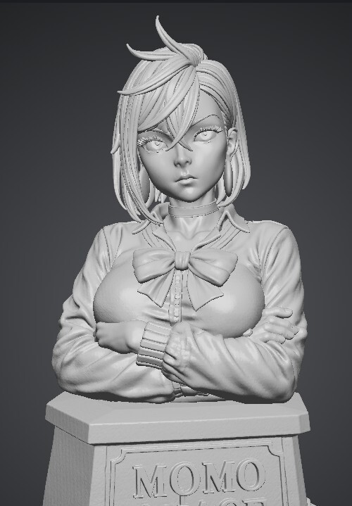 DanDaDan Sculpture Bust – Momo Ayase Figure – Anime Lover Gift – Manga Fan Art