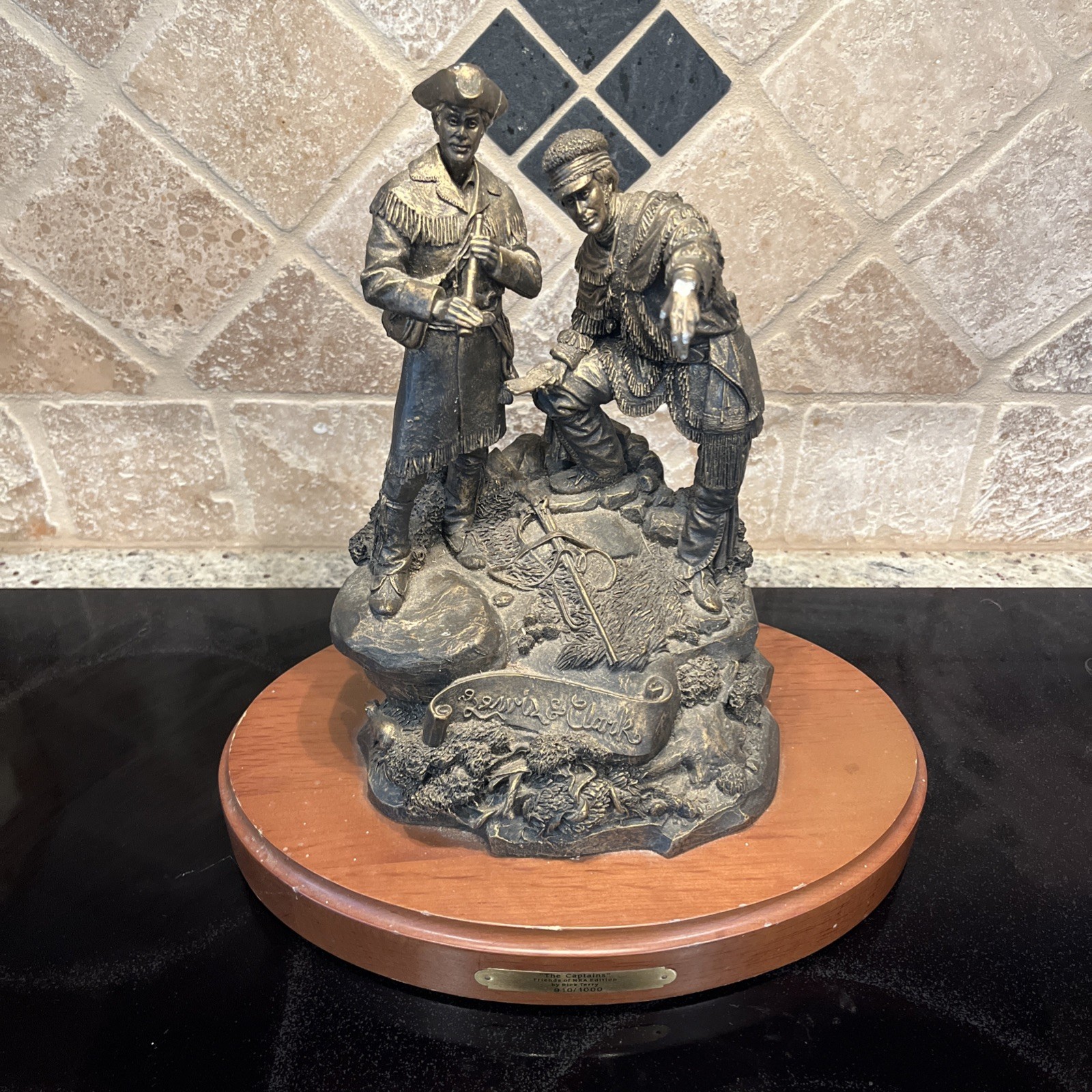 The Captains Lewis & Clark NRA Bronze Sculpture Statue By Rick Terry 910 / 1000