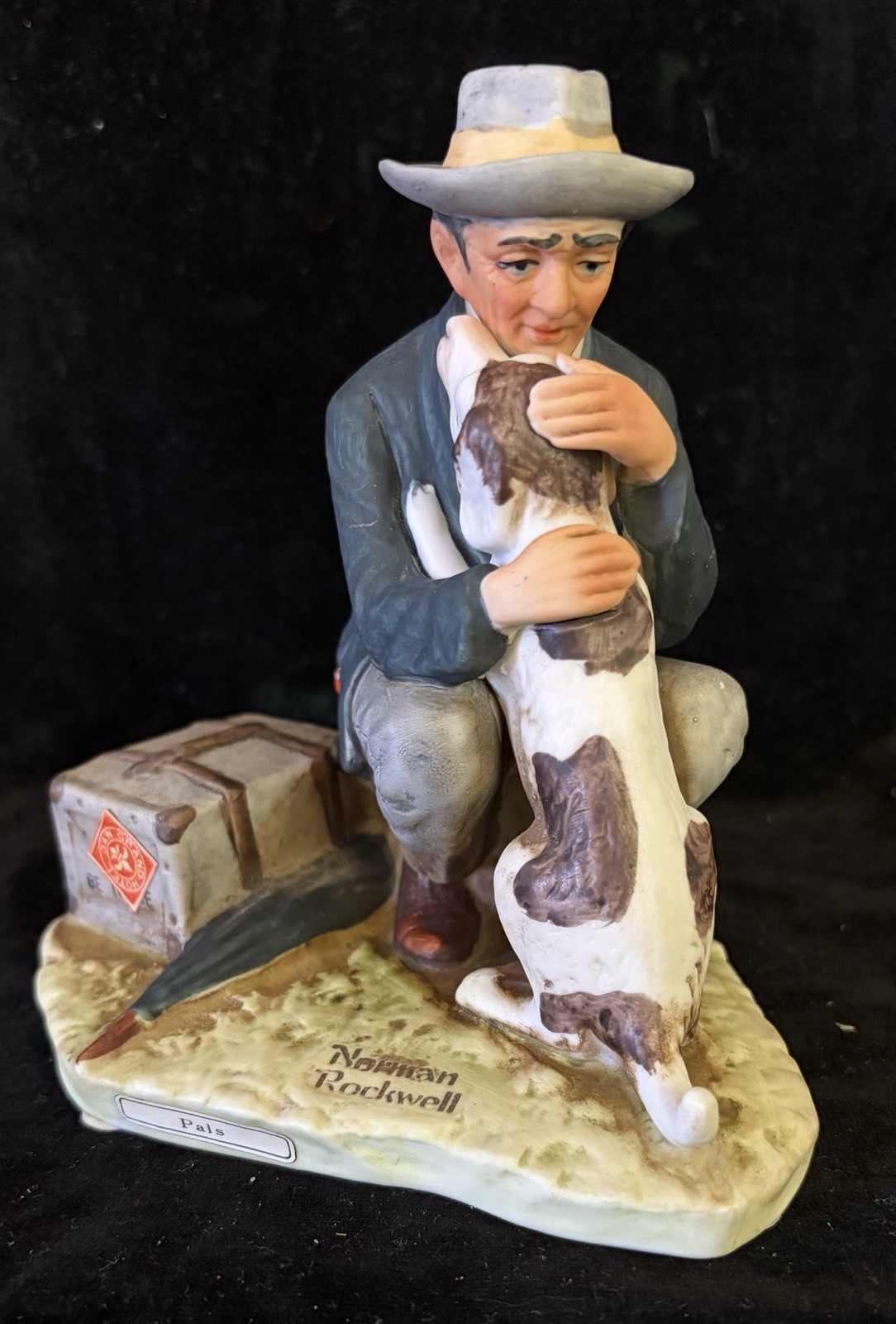 Norman Rockwell “Pals” Dave Grossman Designs Collectible Figurine NR-25 Pristine