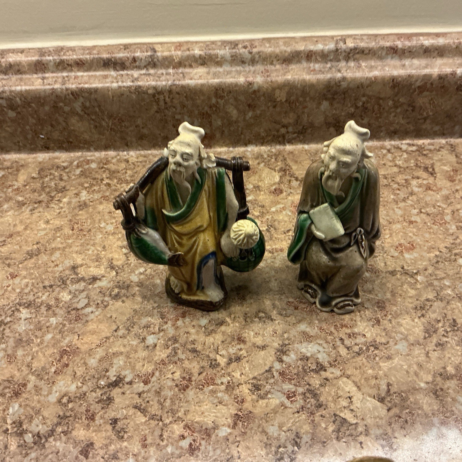Vintage Handpainted Set Of Six Men Figurines From China ￼