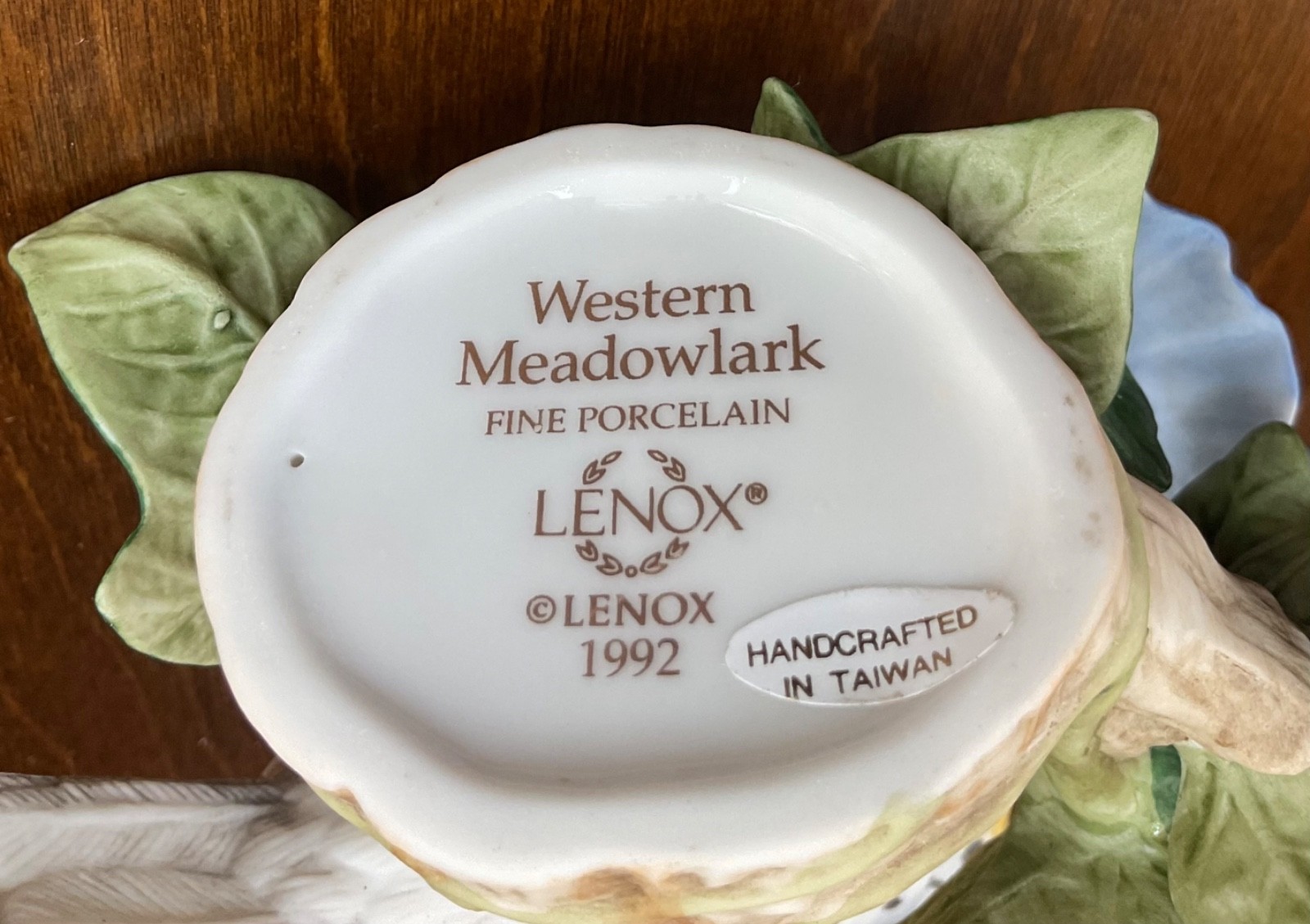 Lenox Western Meadowlark Porcelain Garden Birds Collection Figurine