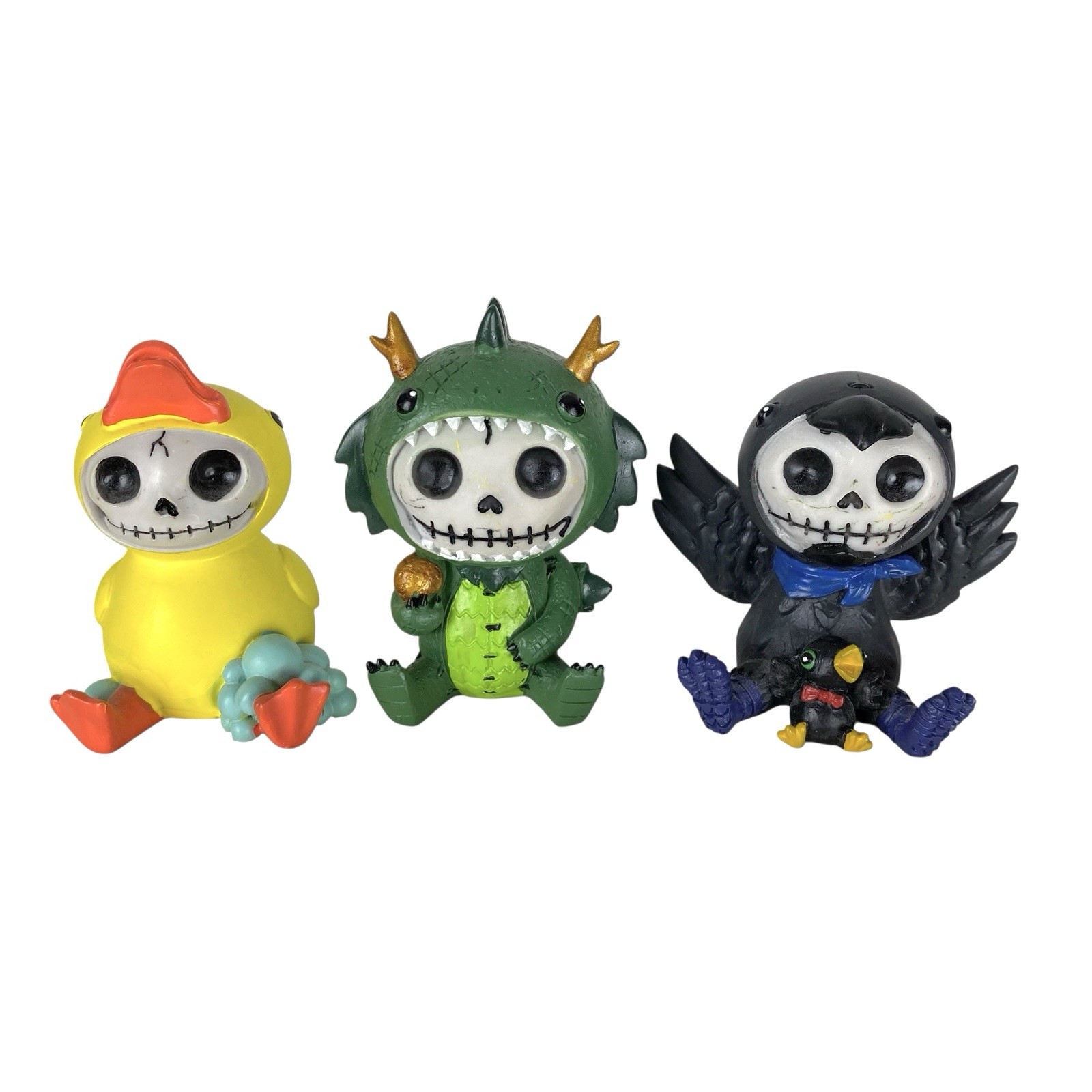 Furry Bones Duck Dragon Leopold Summit Collection Set Of Three Skeletons