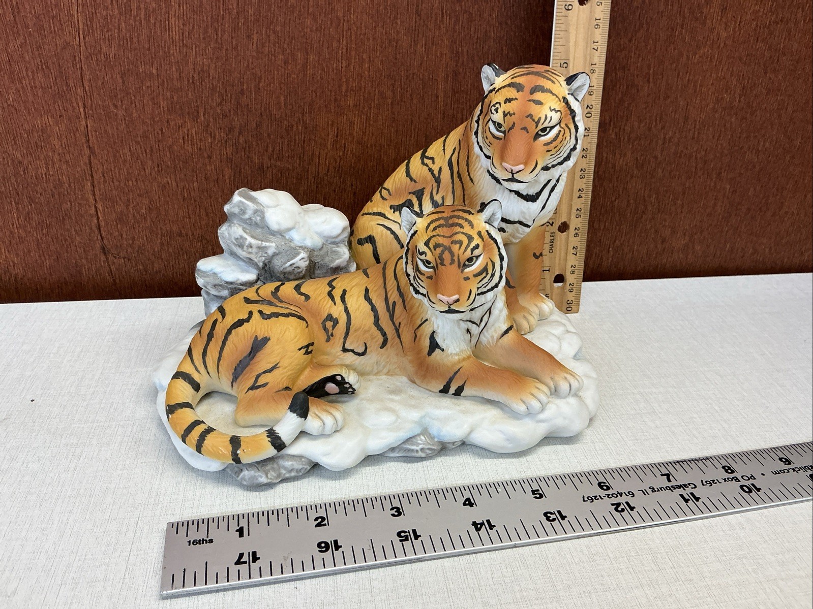 Porcelain Masterpiece Siberian Tigers Home Interior HOMCO Masterpiece 1996