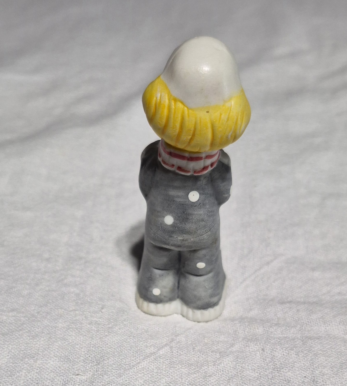 Lot Of 10 Vtg. Miniature Porcelain Bisque Clown Figurines Napcoware 1980s 2.5″