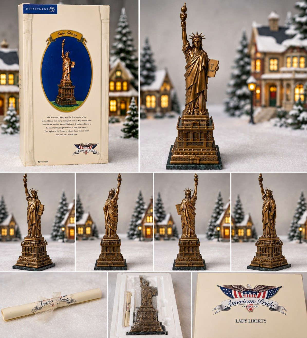 Department 56 American Pride Lady Liberty Statue of Liberty Boxed