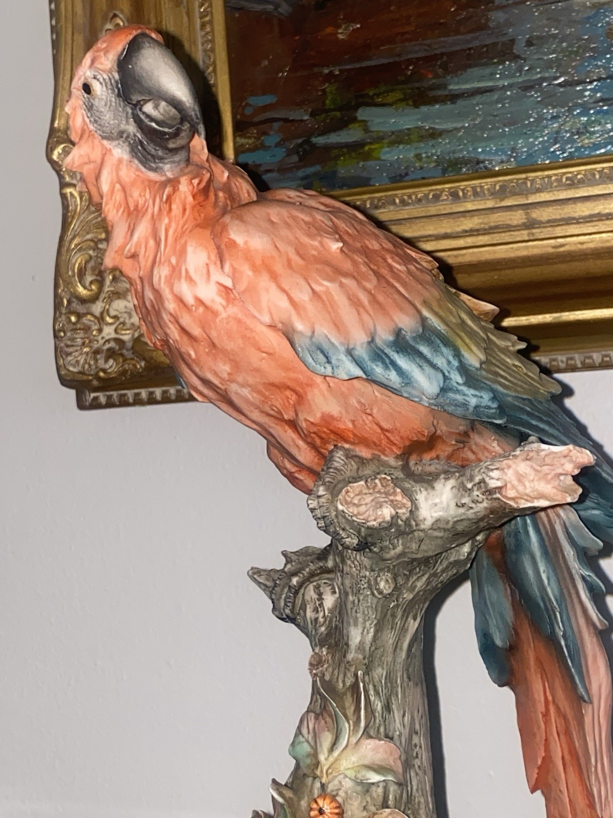RARE! Signed, Giuseppe Armani “Scarlet Macaw Statue”