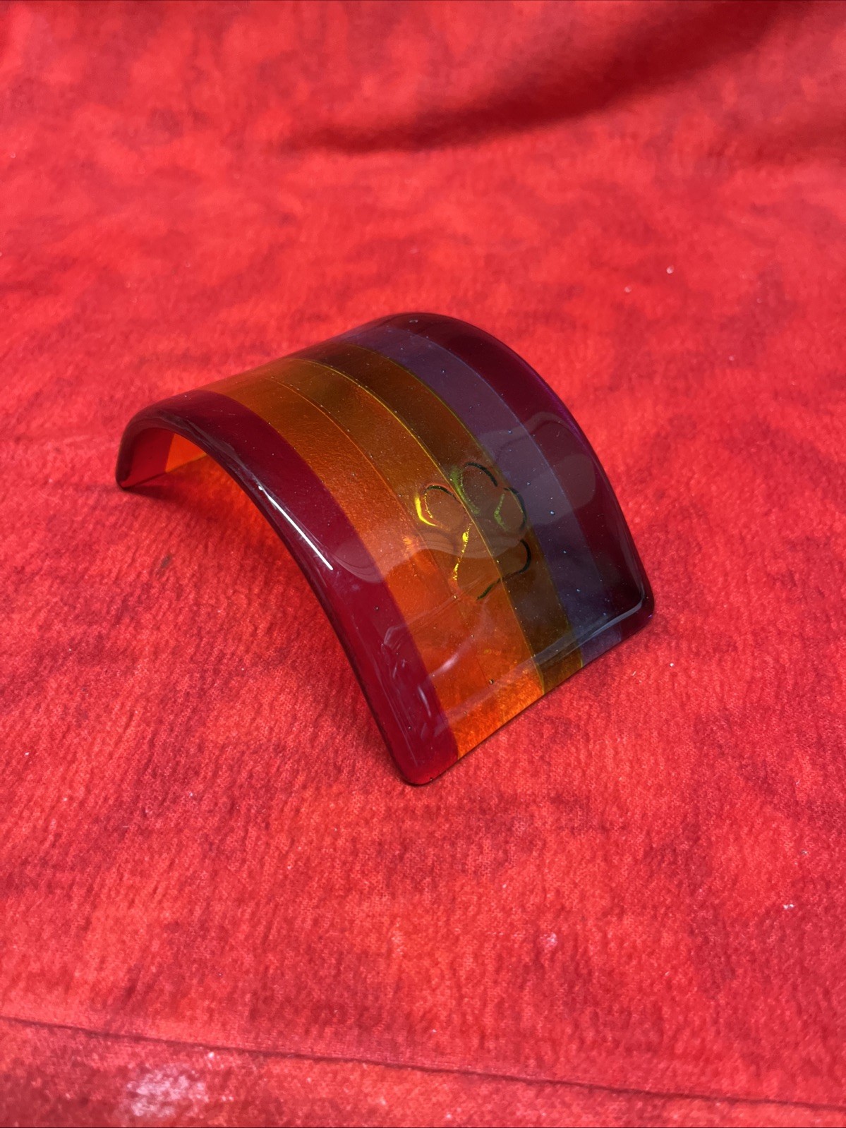 FUSED GLASS RAINBOW DECORATIVE ARCH (b3)