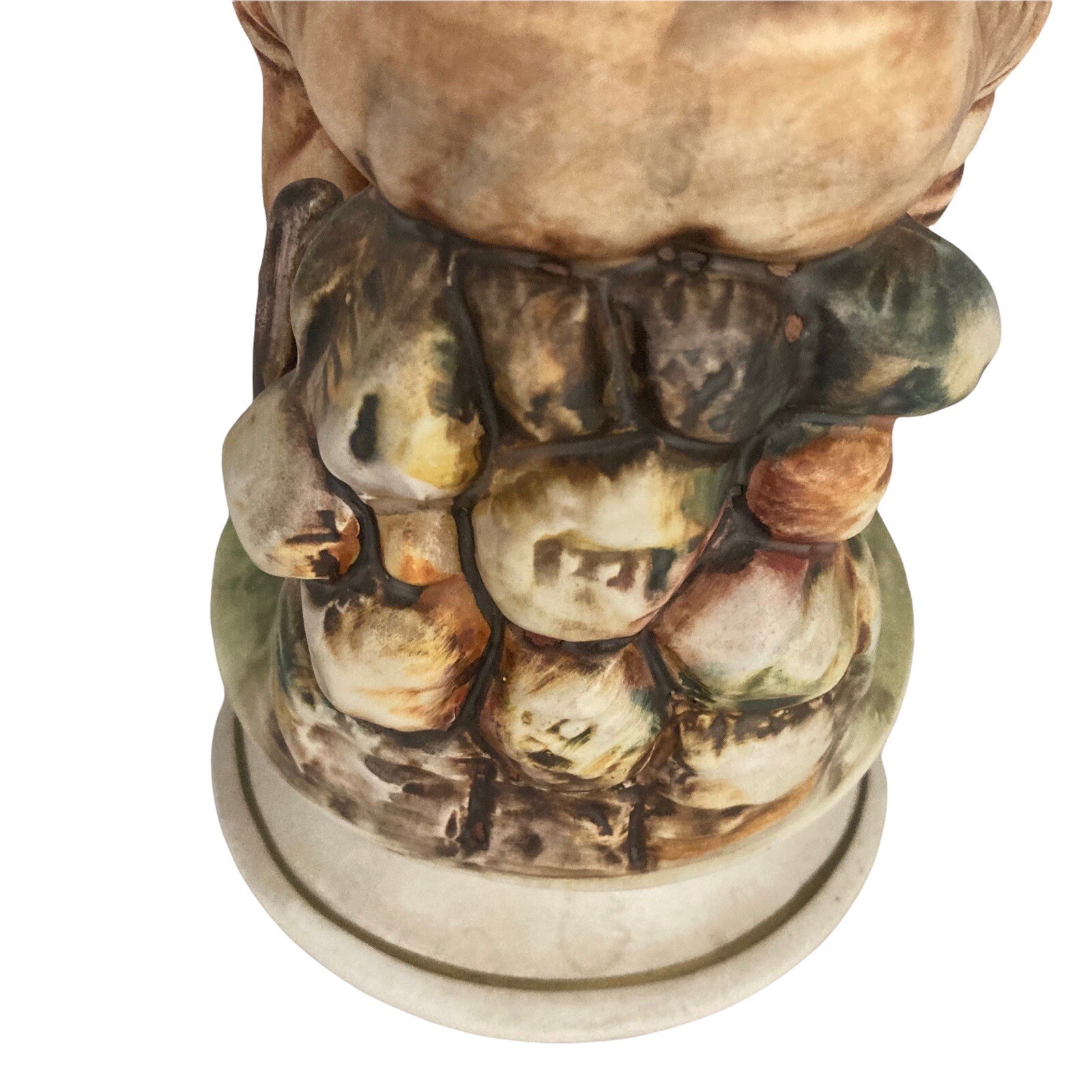 Capodimonte Italy Wood Cutter Man Sitting w Pipe Porcelain 12×5 Stamped