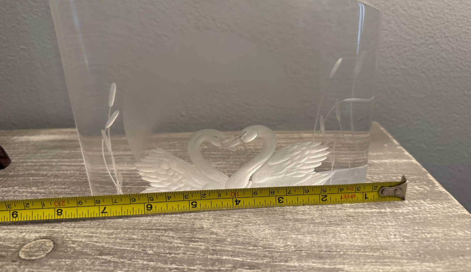 Steuben Crystal “Our Love” Swan Sculpture Joel Smith Cary Austin 1997 Signed