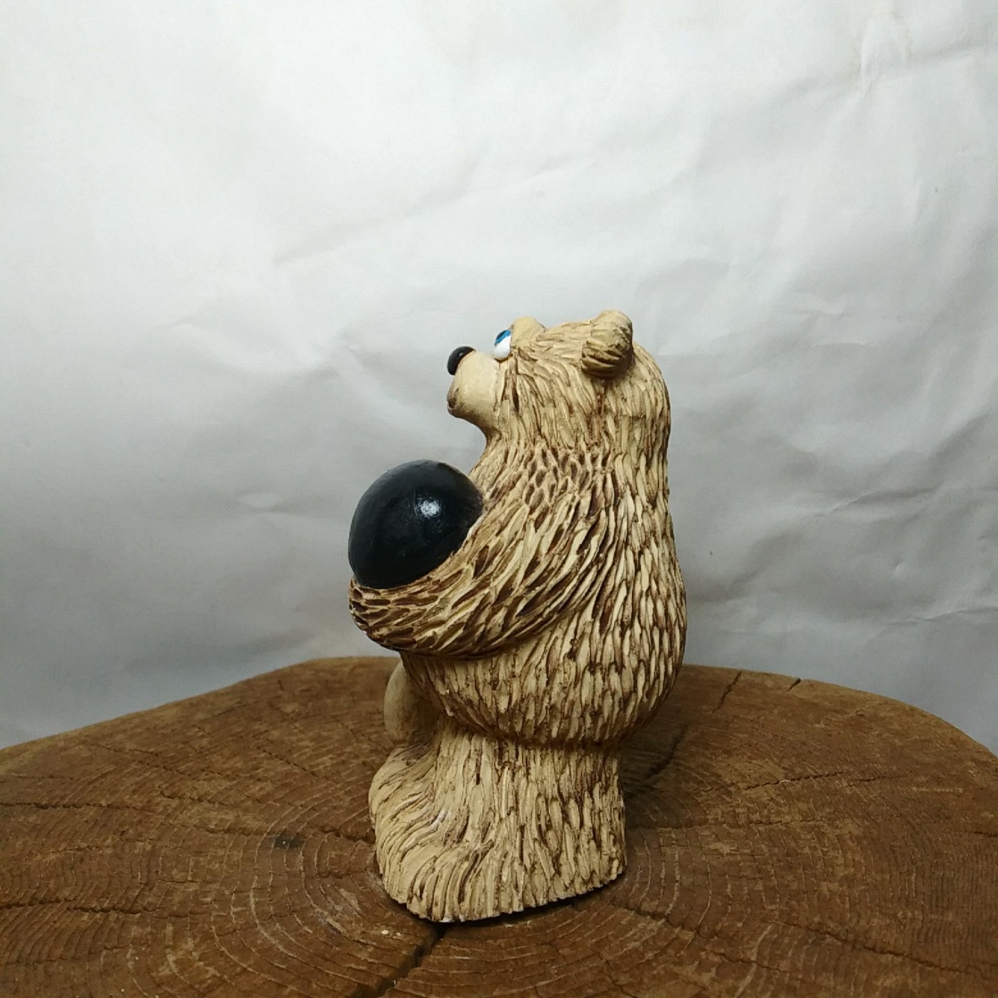 Imitating Life Figurine Going Bowling Bear Sheila Phillipp Handmade In USA