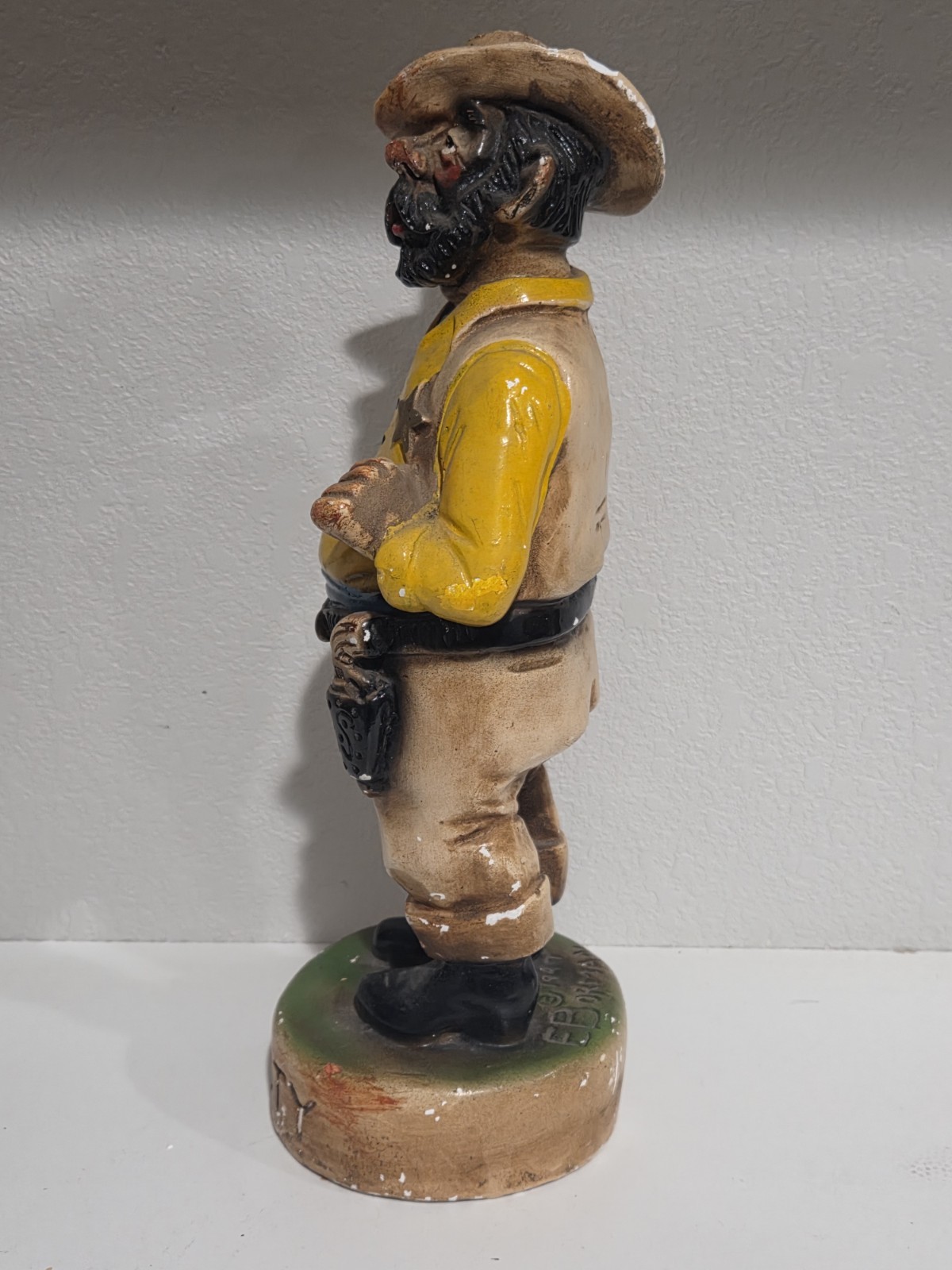 Chalkware The Deputy By E Borman 1940s Chalkware Western Vintage Decor