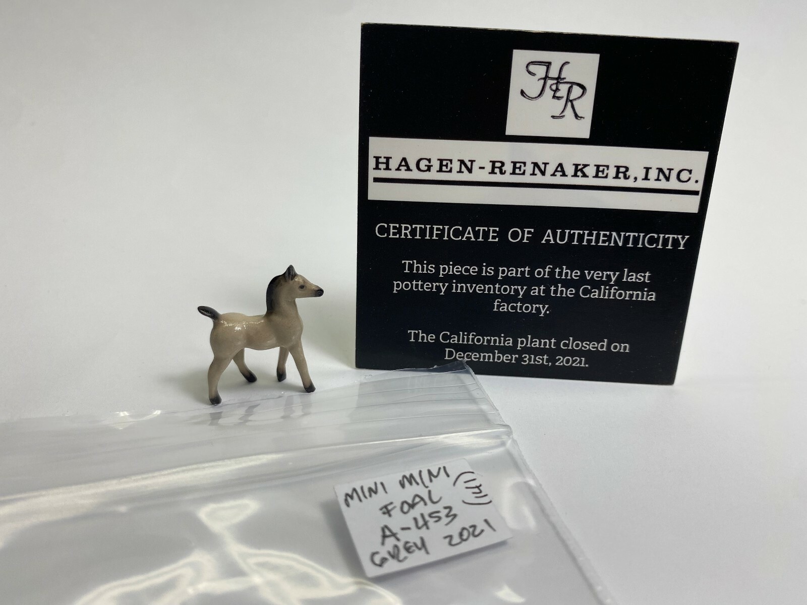 Hagen Renaker #141 A-453 Mini Mini Grey Colt Mini Last of the Factory Stock 2021