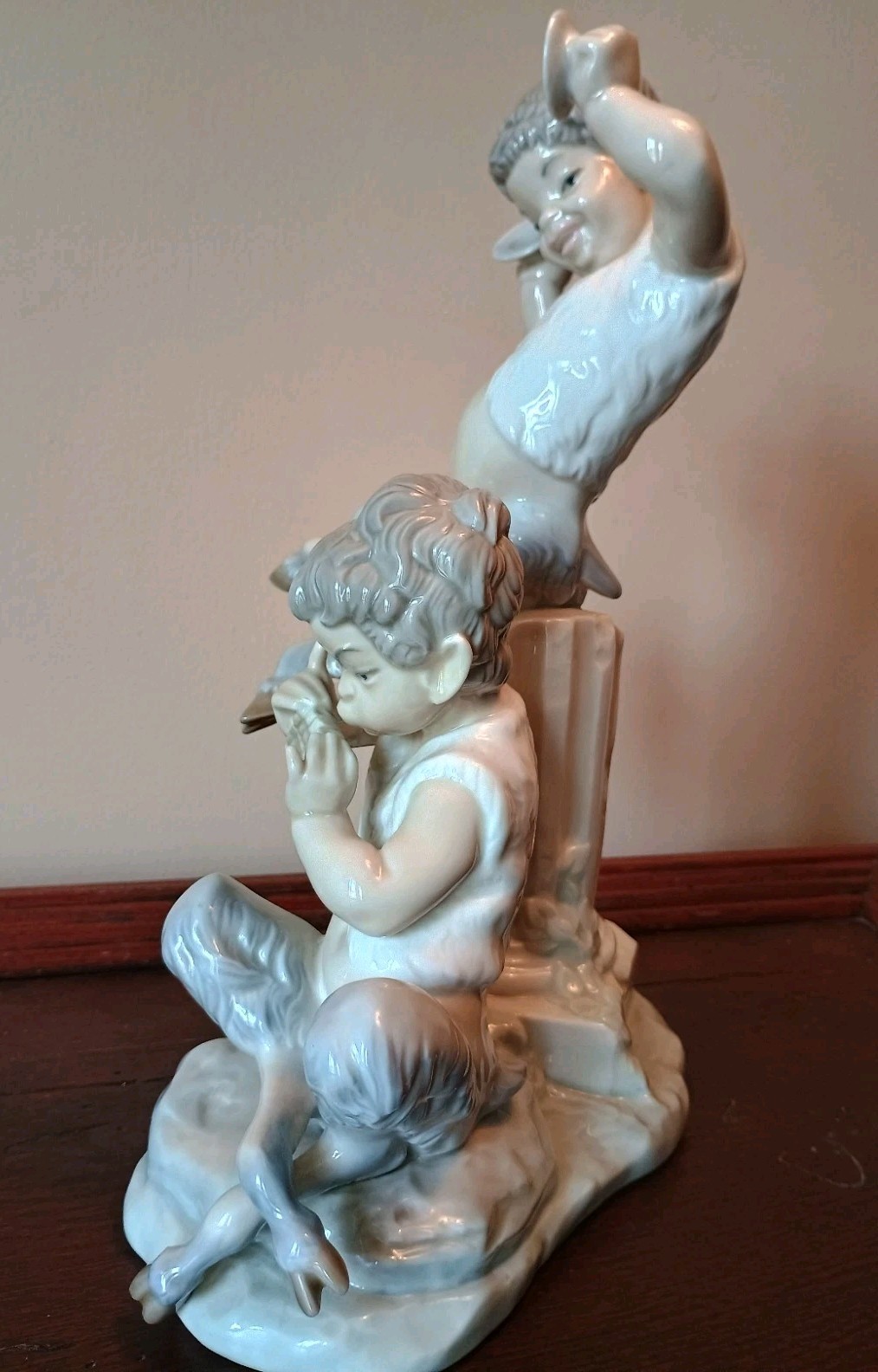 Rare Porcelain Lladro Satyrs Fauns Group Figure 1008 Mythology Fulgencio Garcia