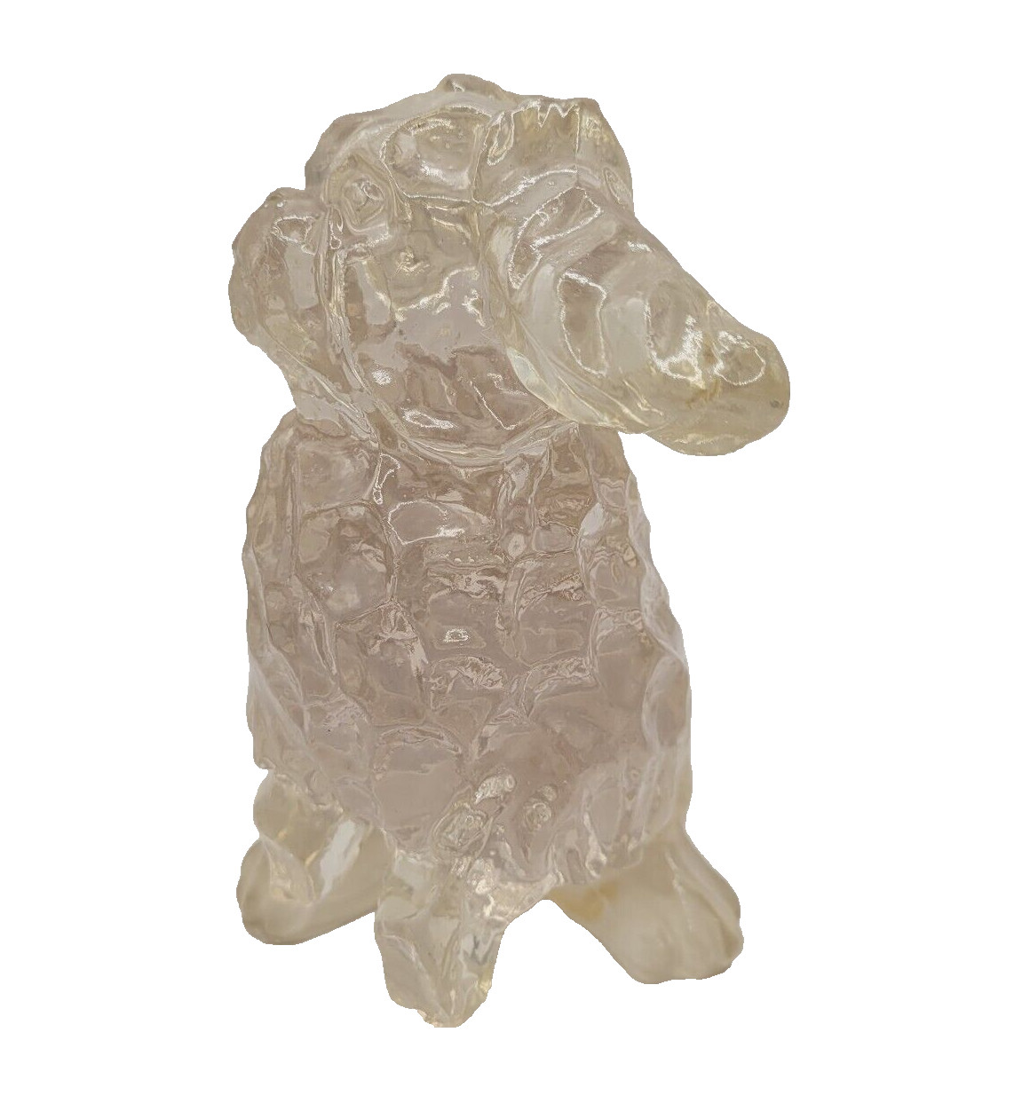 Dorothy Thorpe Clear Resin Pekingese Foo Dog Sculpture Figurine MCM 1960s Mexico