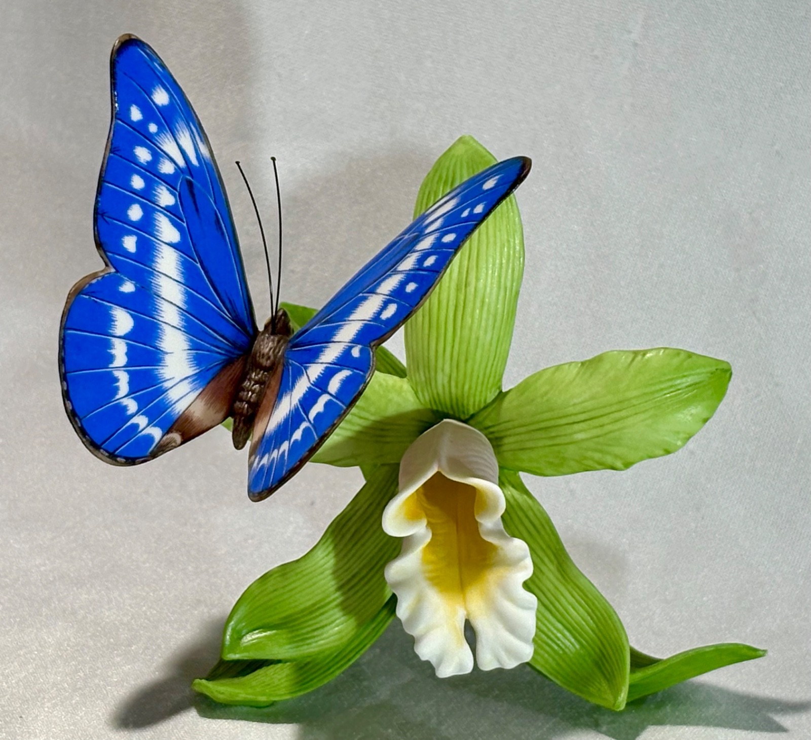 Lenox Rain Forest Dazzler Butterfly on Orchid Fine Porcelain Figurine Limited Ed