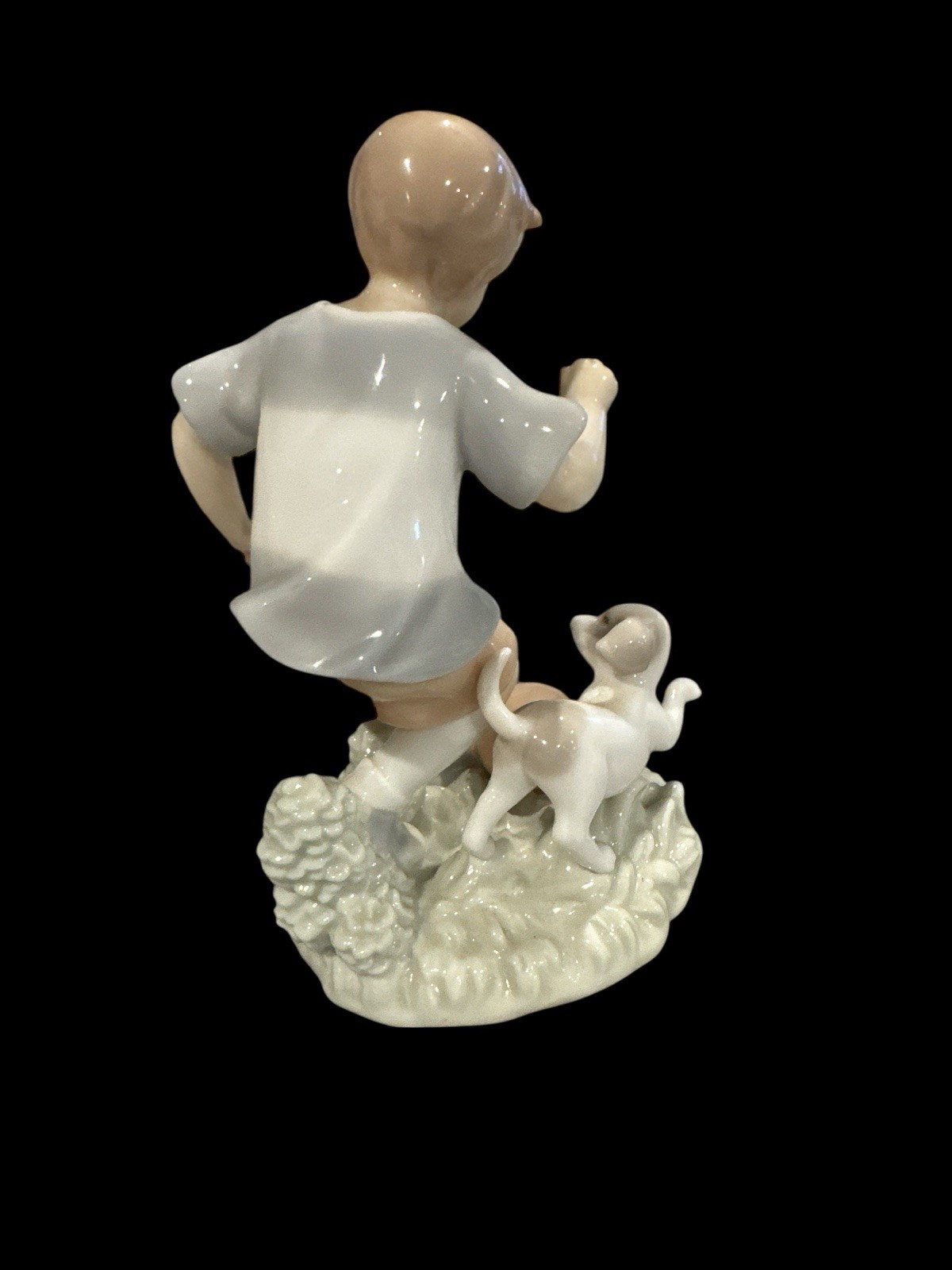 The Valencia Collection Roman Inc Boy Playing Kick Ball with Puppy