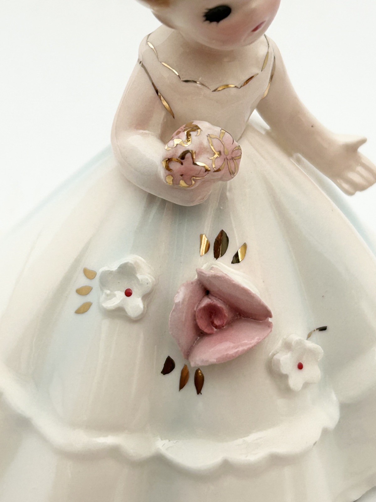 Vtg Josef Originals “Wedding Belle” Figurine White Dress w flowers