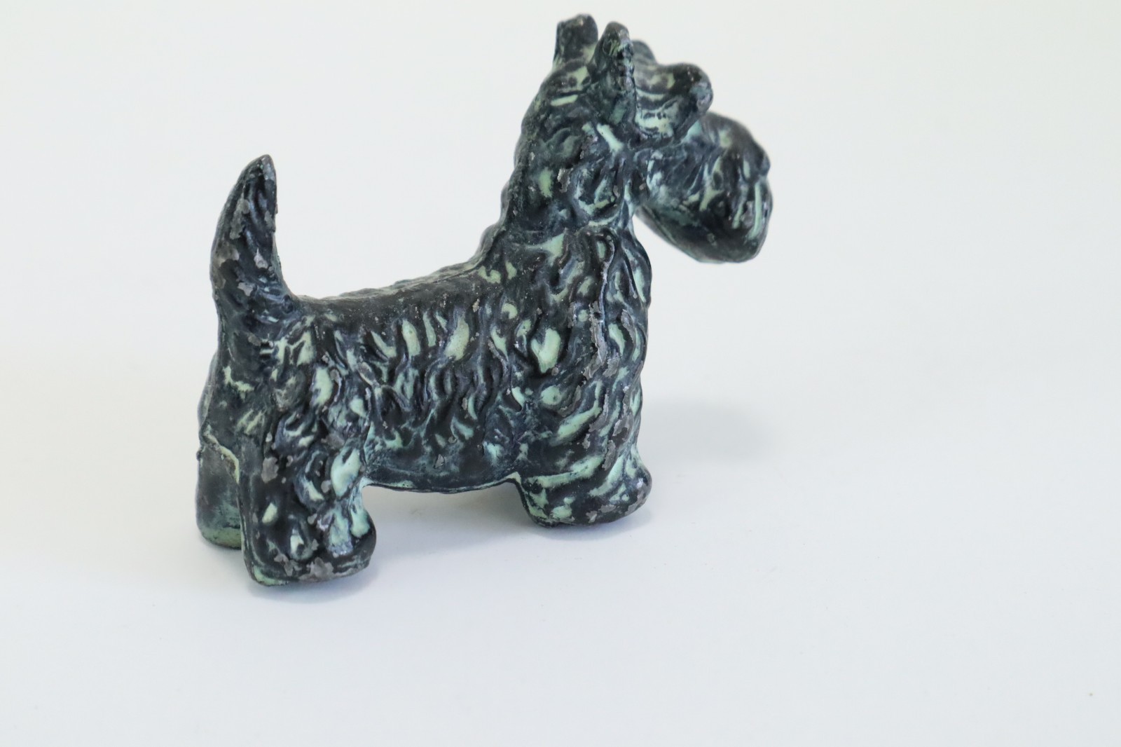 Vintage Miniature Cast Metal Scottie Dog Figurine 2″ Scottish Terrier