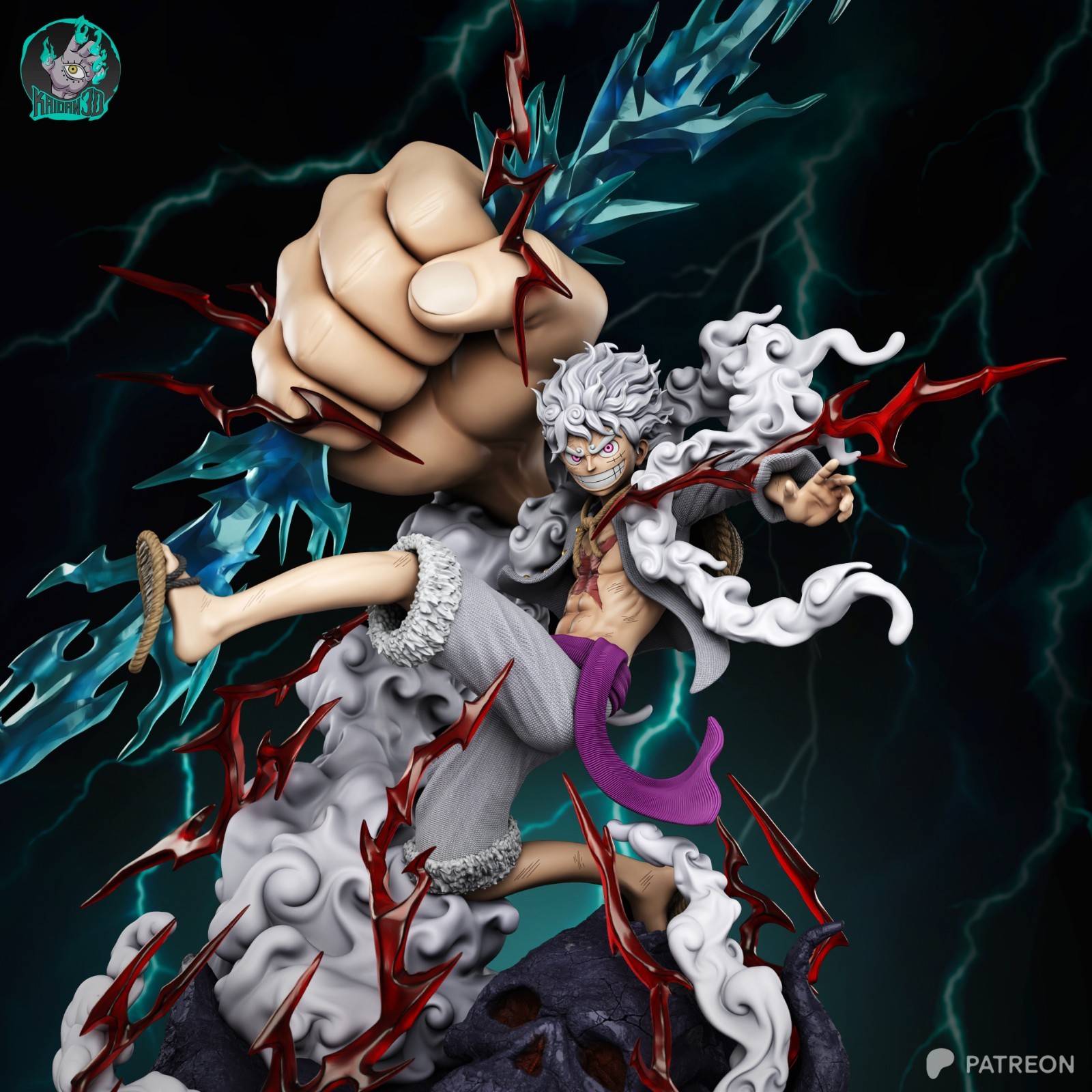 Monkey D. Luffy – Gear 5 | 1/8 Scale Resin Kit | One Piece (Unpainted)
